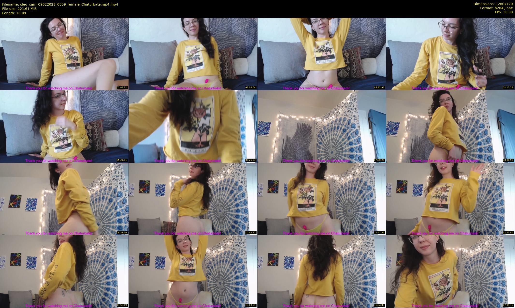 cleo_cam — 19 minute Chaturbate female cam show recording, 720p, Feb 9, 2023