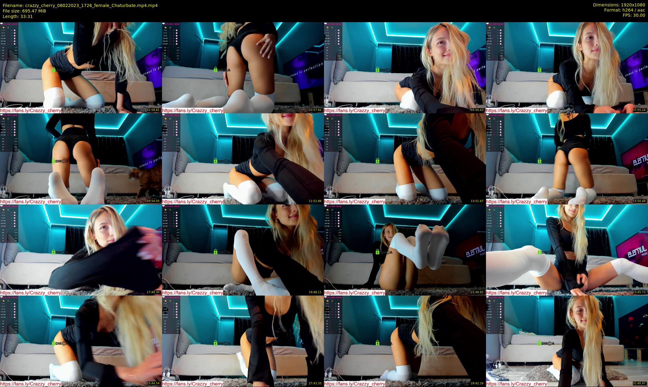 crazzy_cherry — 34 minute Chaturbate female cam show recording, 1080p, Feb 8, 2023