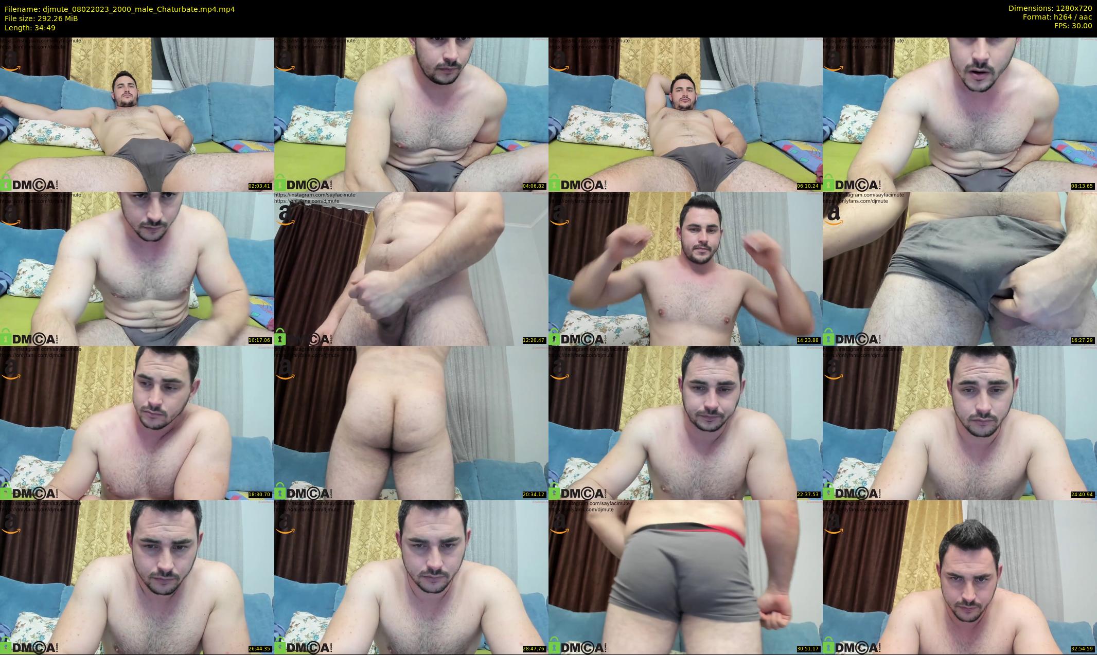 djmute — 35 minute Chaturbate male cam show recording, 720p, Feb 8, 2023