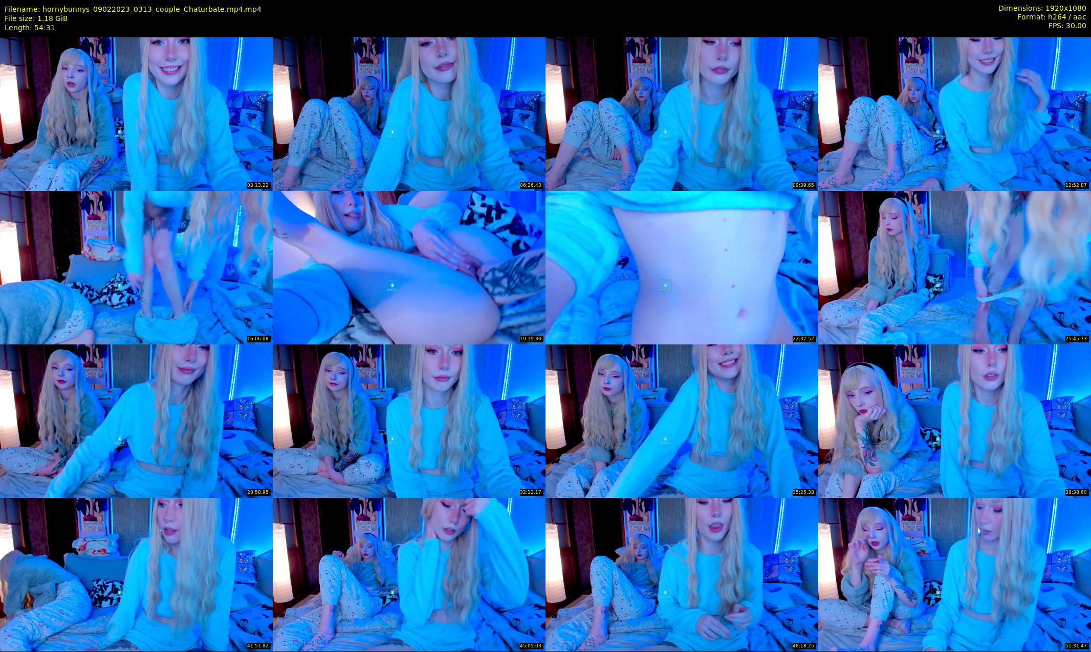 hornybunnys — 55 minute Chaturbate couple cam show recording, 1080p, Feb 9, 2023