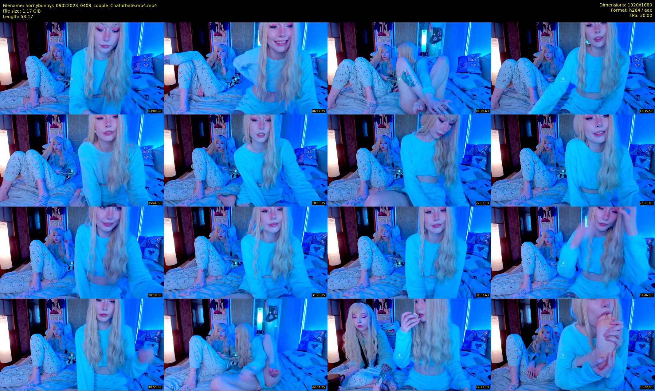 hornybunnys — 54 minute Chaturbate couple cam show recording, 1080p, Feb 9, 2023