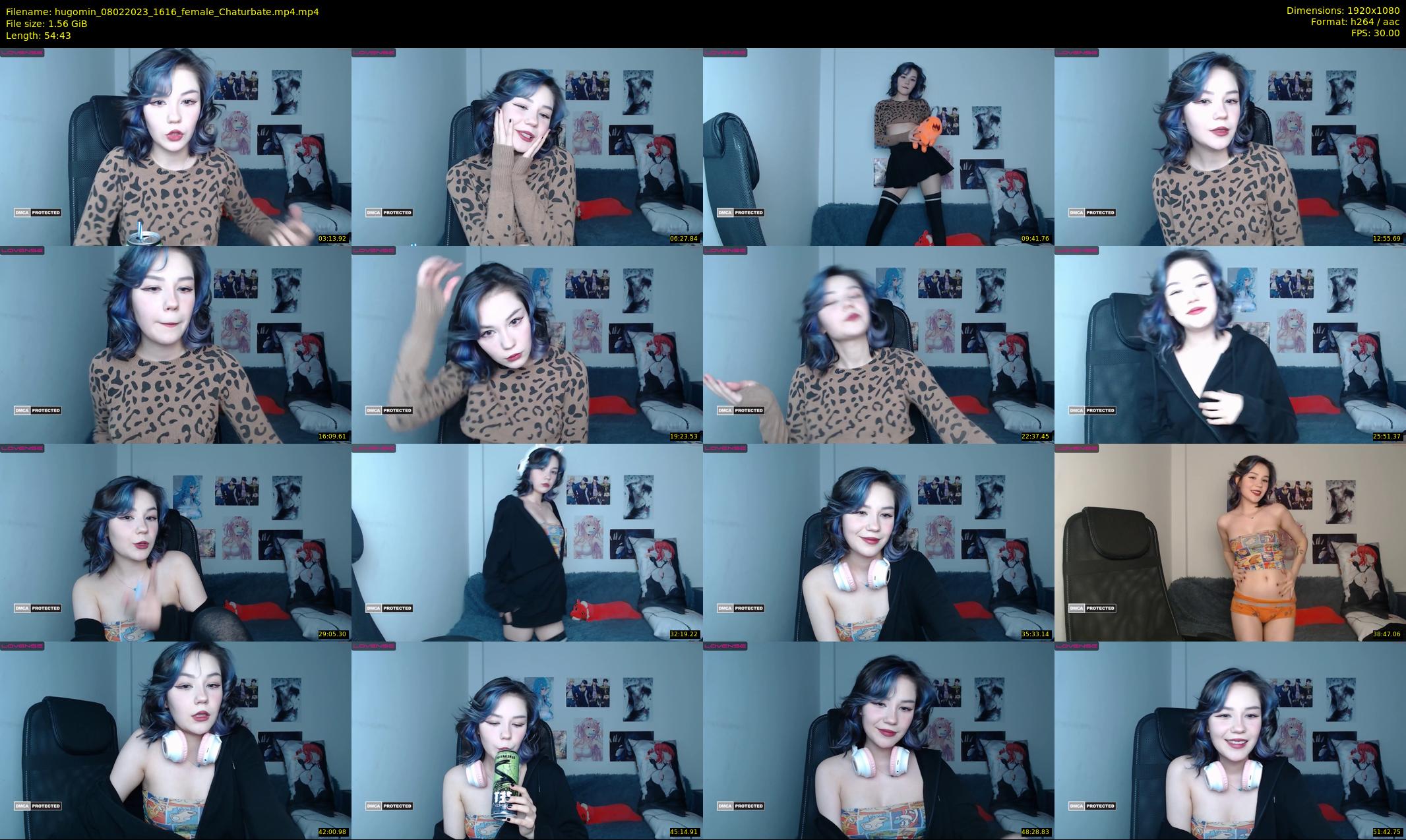 hugomin — 55 minute Chaturbate female cam show recording, 1080p, Feb 8, 2023