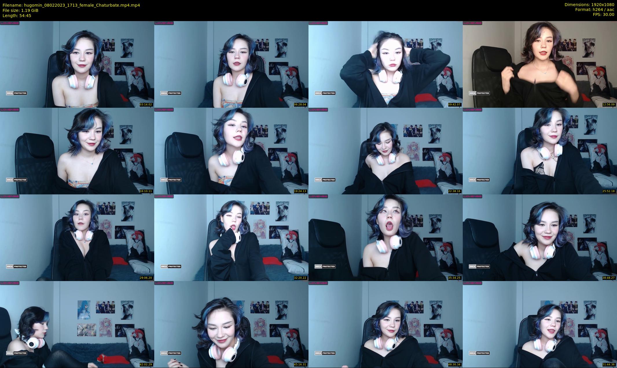 hugomin — 55 minute Chaturbate female cam show recording, 1080p, Feb 8, 2023