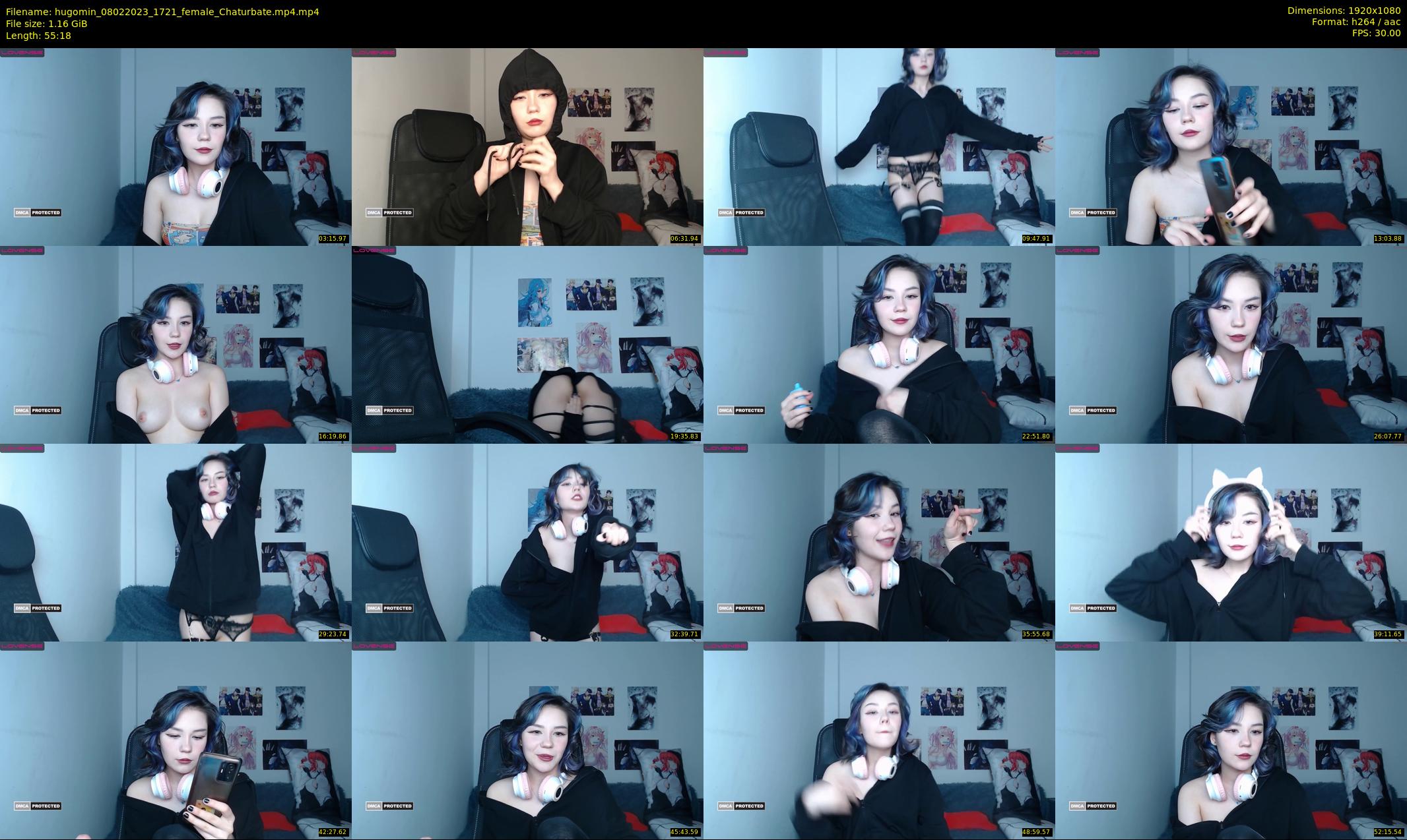 hugomin — 56 minute Chaturbate female cam show recording, 1080p, Feb 8, 2023