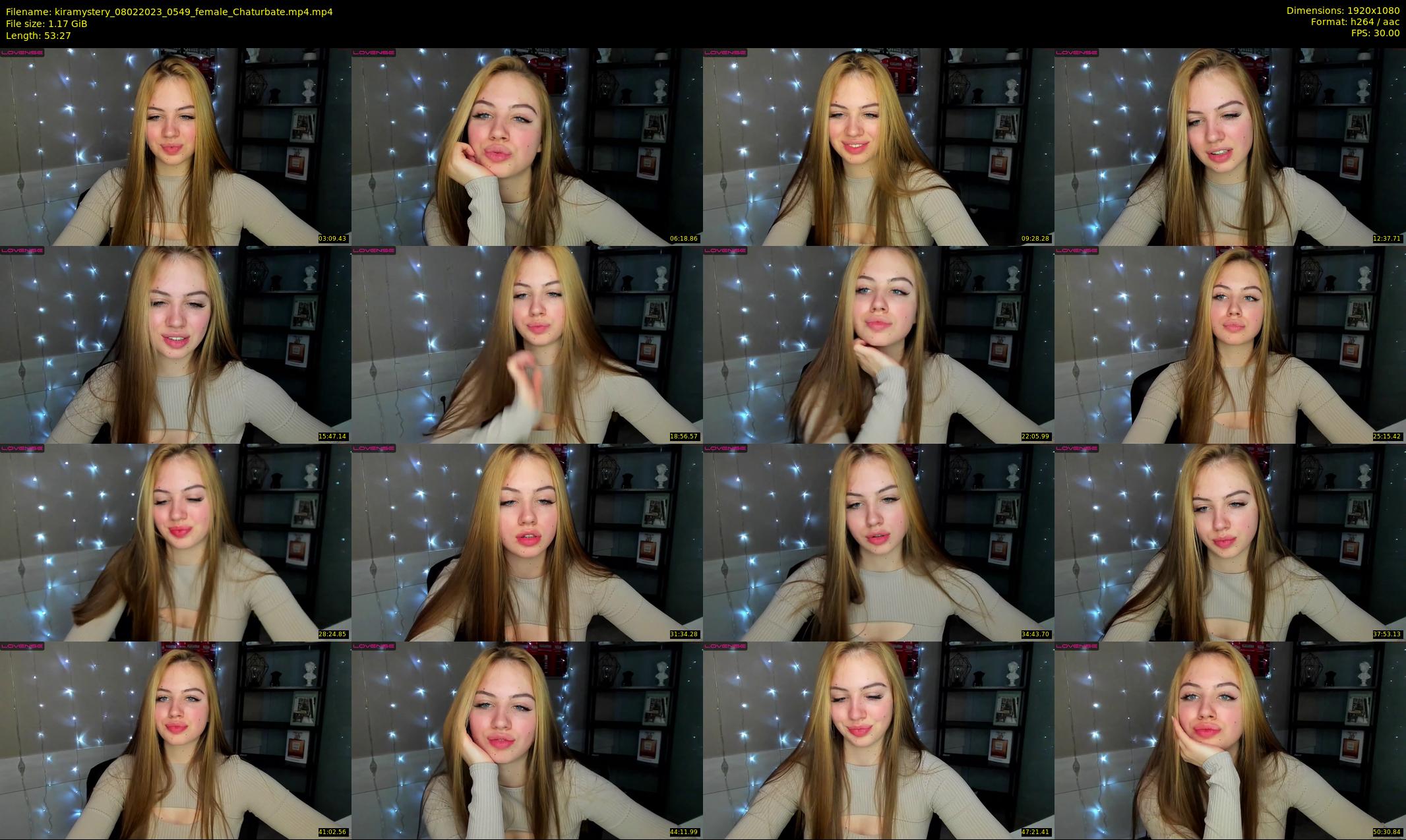 kiramystery — 54 minute Chaturbate female cam show recording, 1080p, Feb 8, 2023