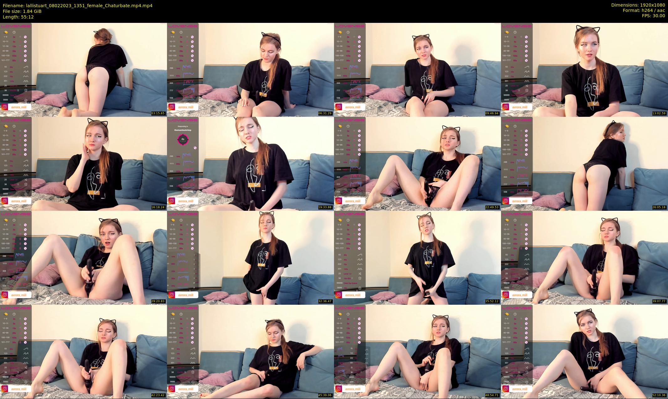 lallistuart — 56 minute Chaturbate female cam show recording, 1080p, Feb 8, 2023