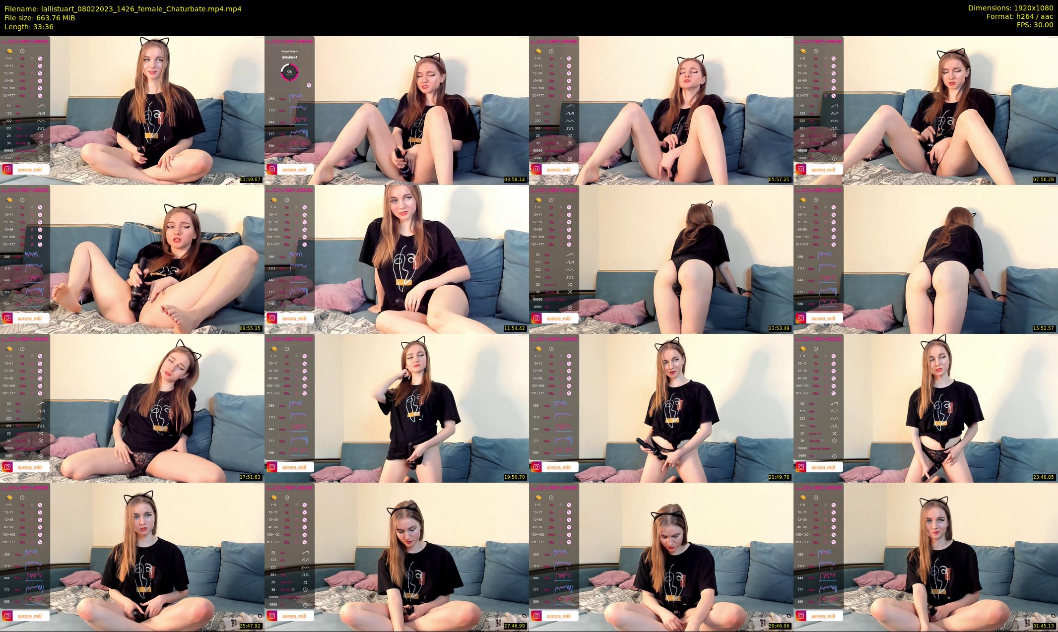 lallistuart — 34 minute Chaturbate female cam show recording, 1080p, Feb 8, 2023