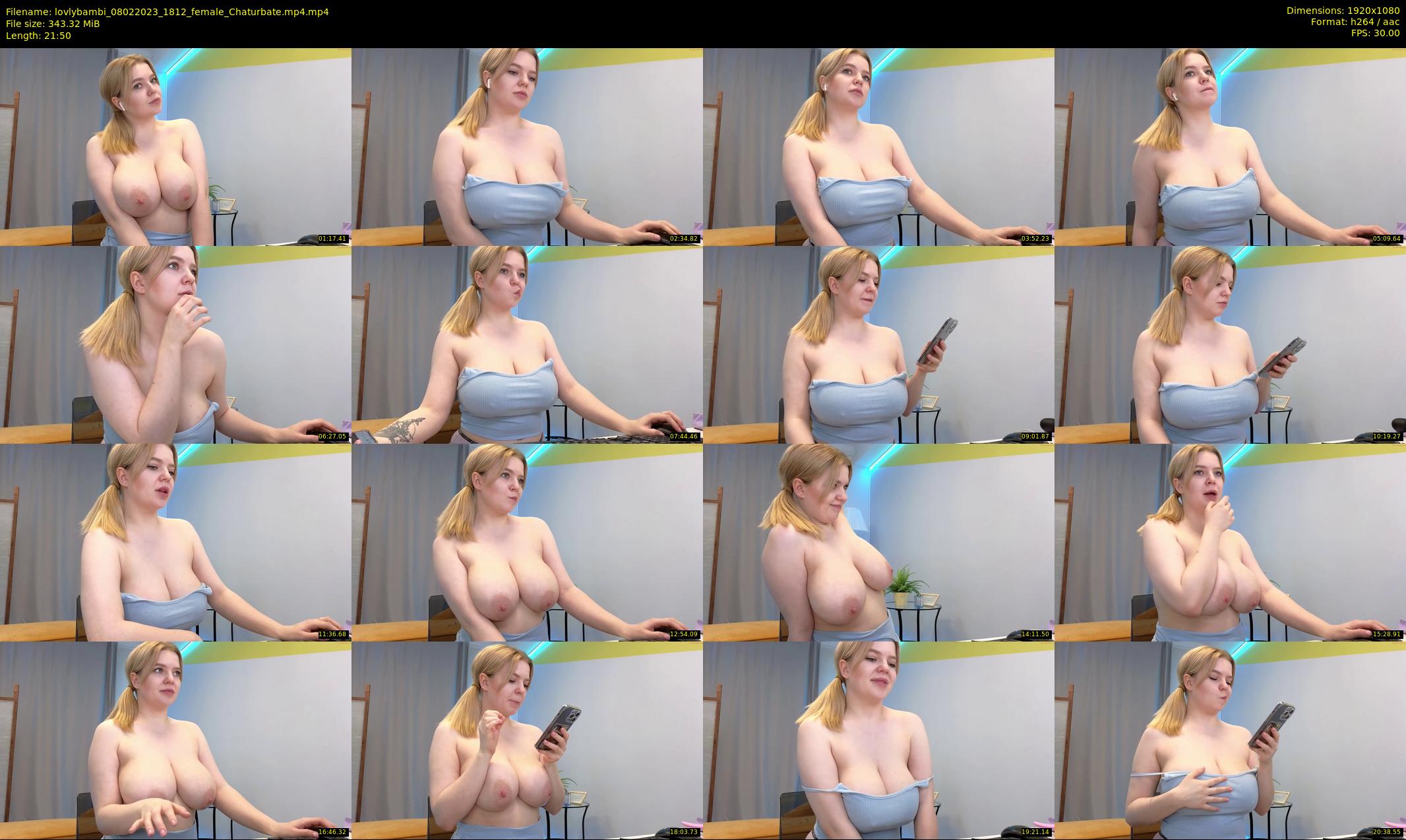 lovlybambi — 22 minute Chaturbate female cam show recording, 1080p, Feb 8, 2023