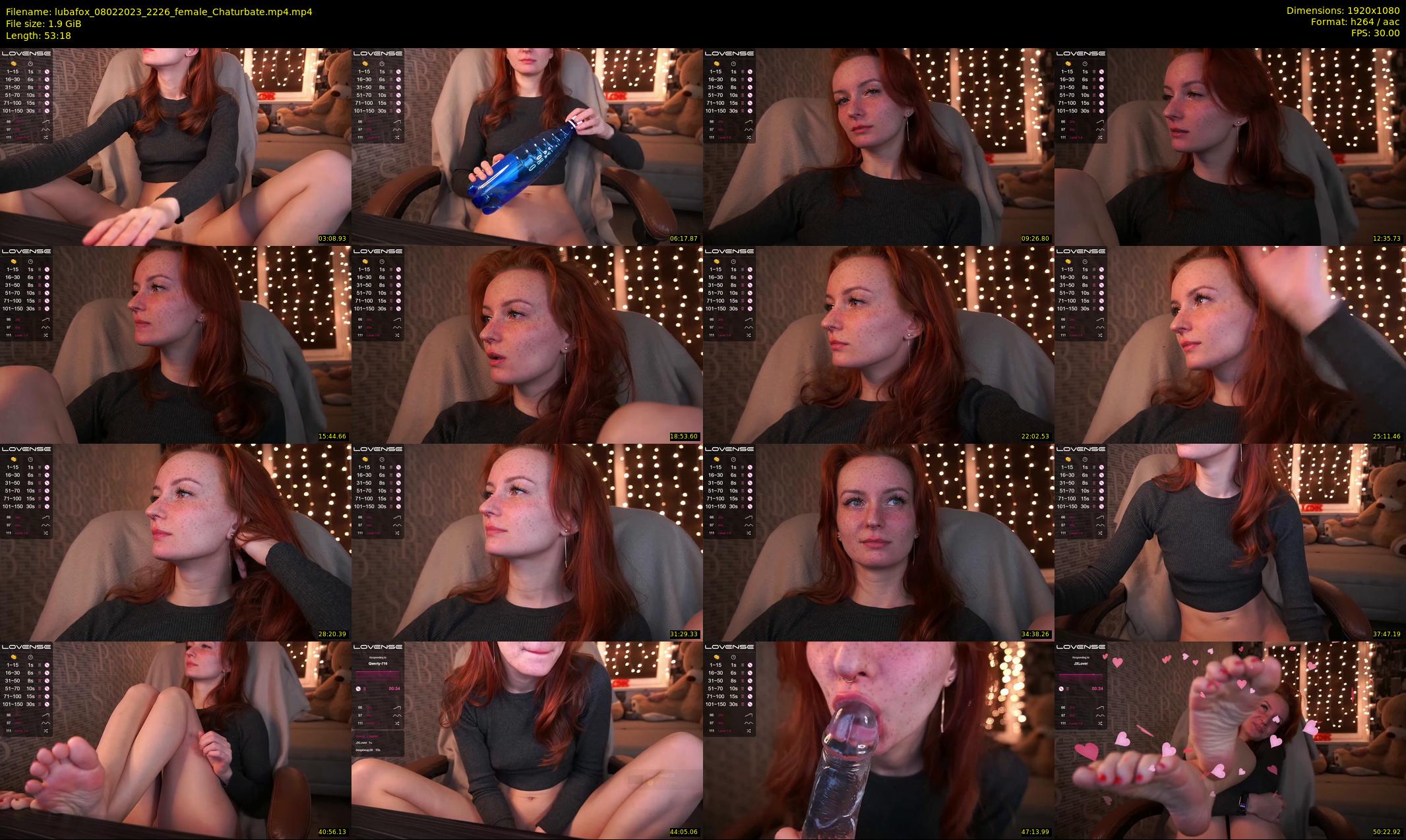lubafox — 54 minute Chaturbate female cam show recording, 1080p, Feb 8, 2023