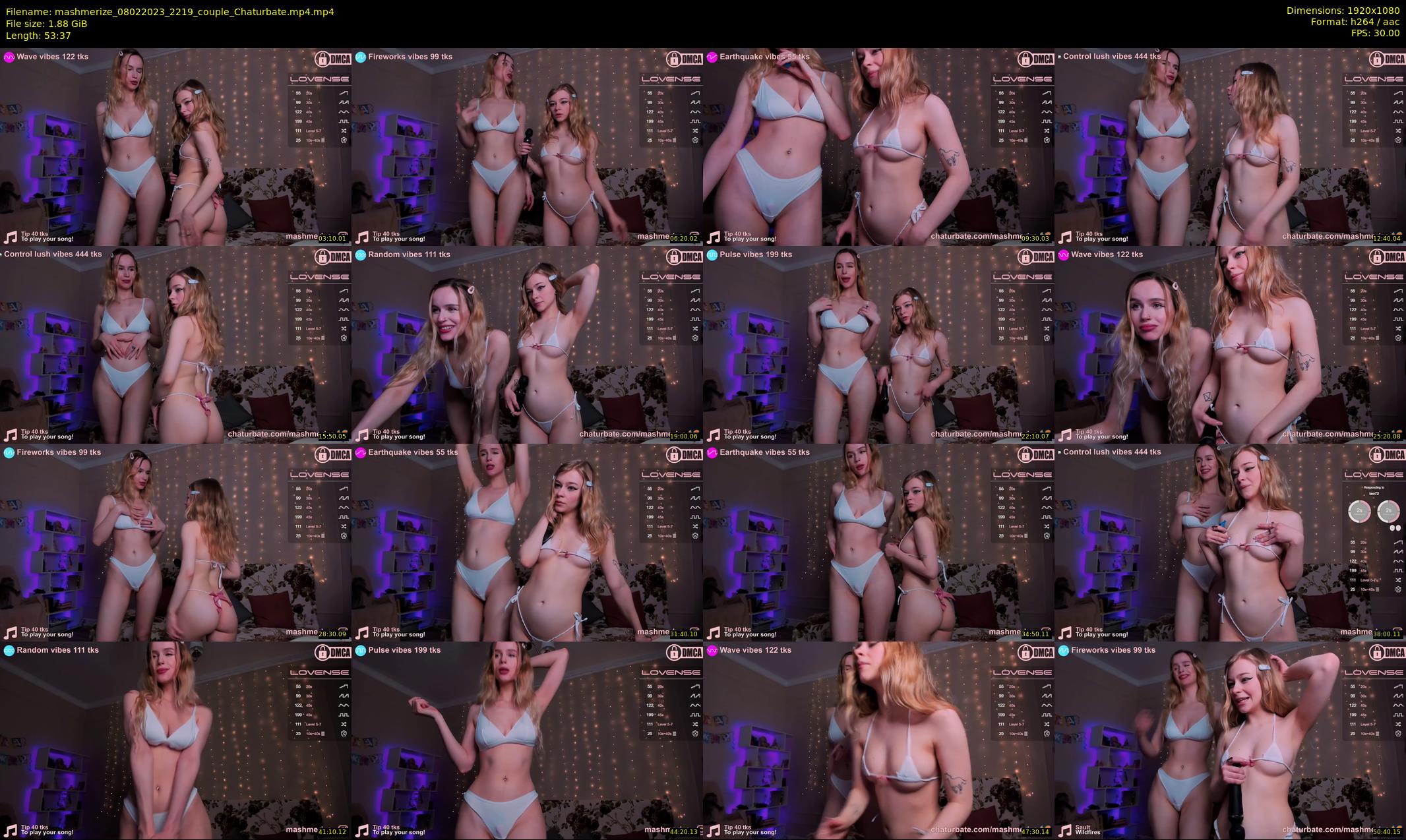 mashmerize — 54 minute Chaturbate female cam show recording, 1080p, Feb 8, 2023