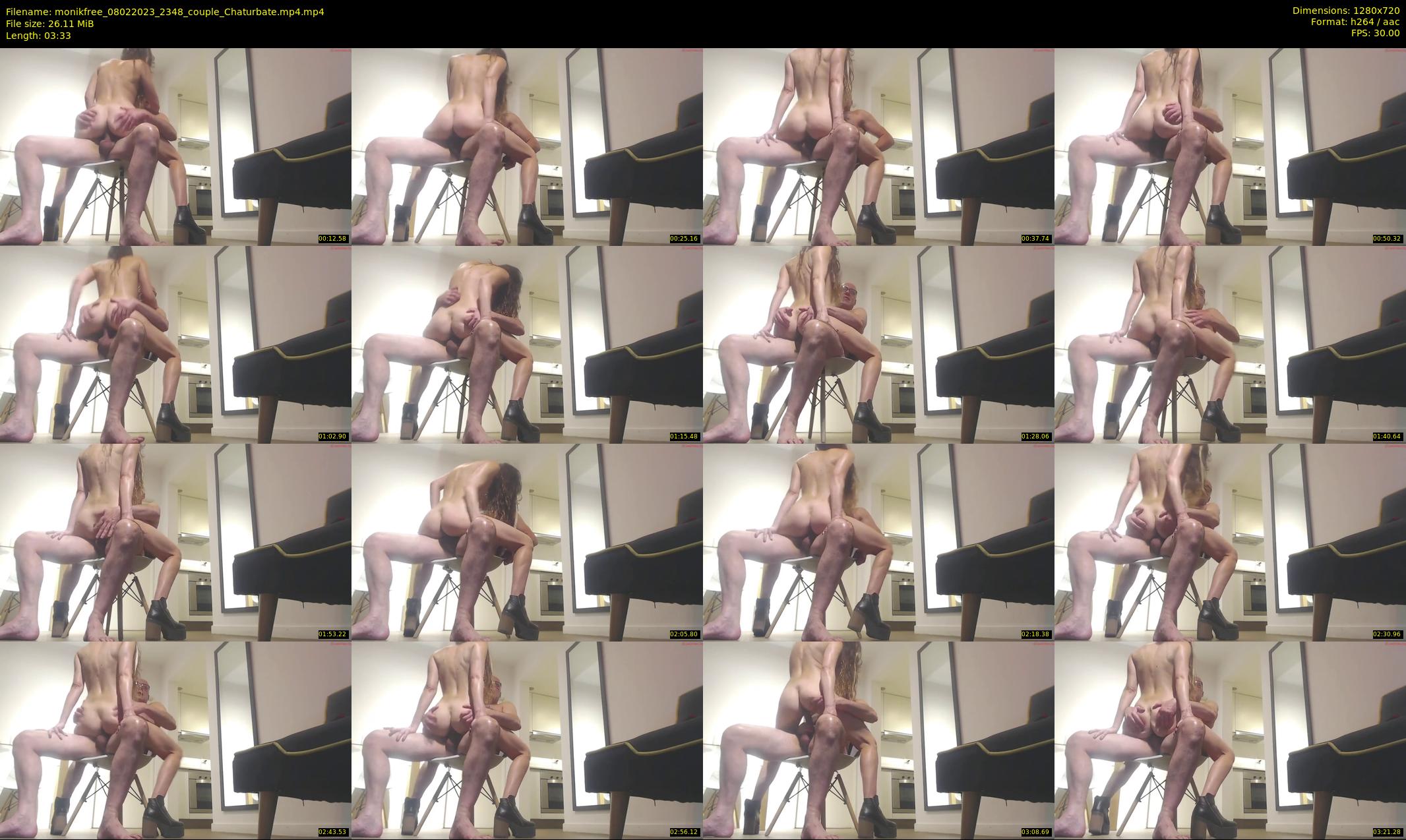 monikfree — 4 minute Chaturbate couple cam show recording, 720p, Feb 8, 2023