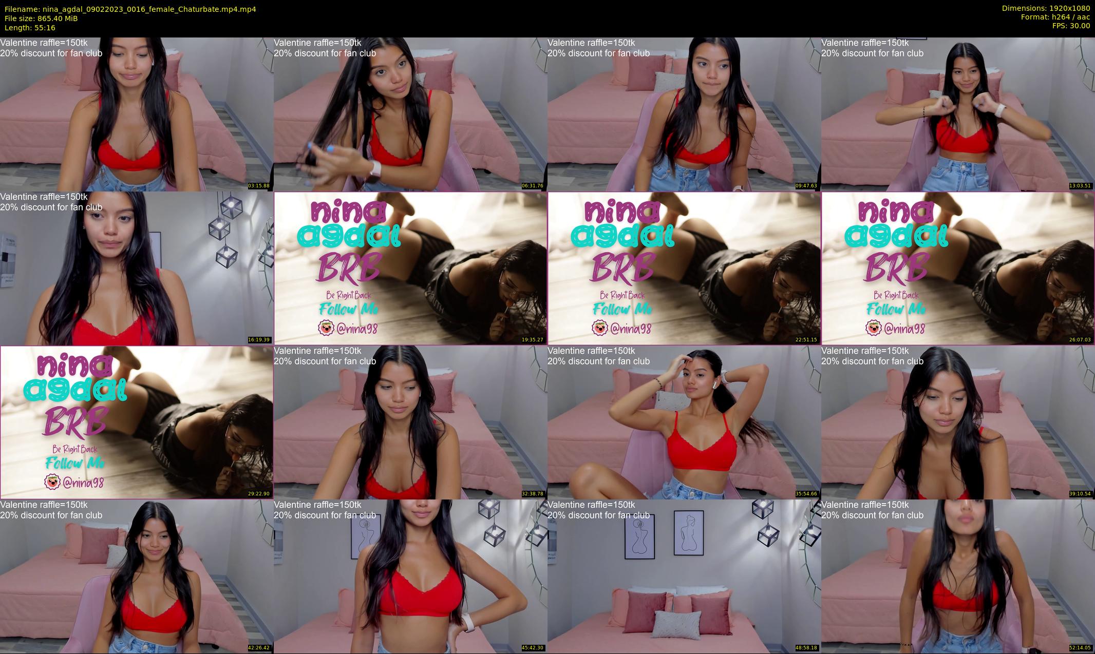 nina_agdal — 56 minute Chaturbate female cam show recording, 1080p, Feb 9, 2023