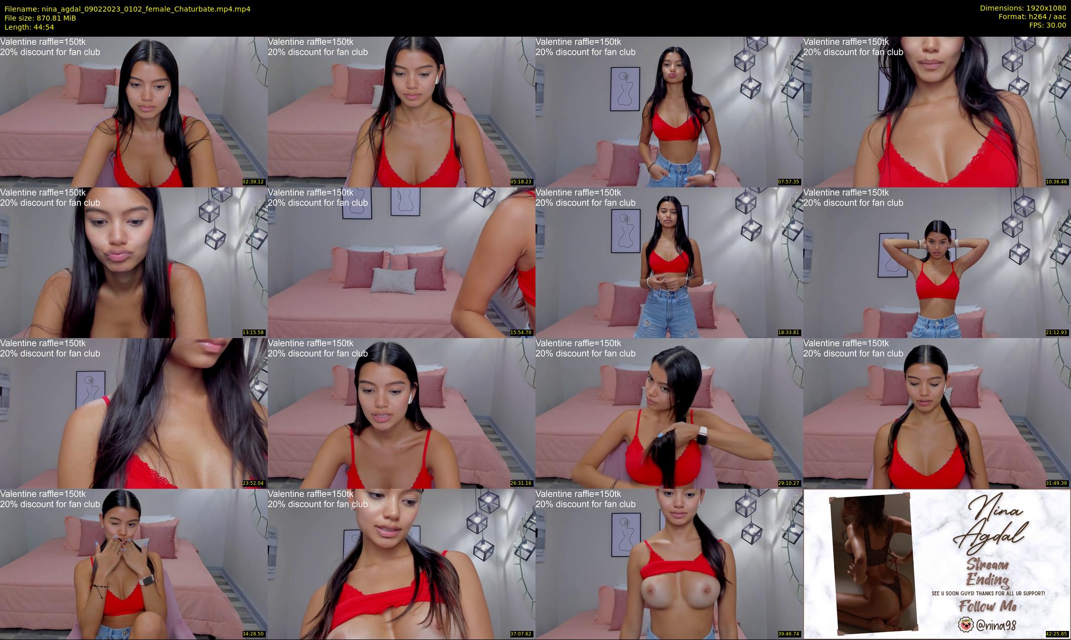 nina_agdal — 45 minute Chaturbate female cam show recording, 1080p, Feb 9, 2023