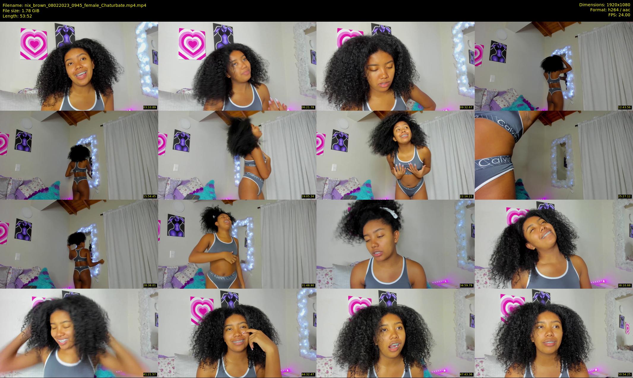 nix_brown — 54 minute Chaturbate female cam show recording, 1080p, Feb 8, 2023