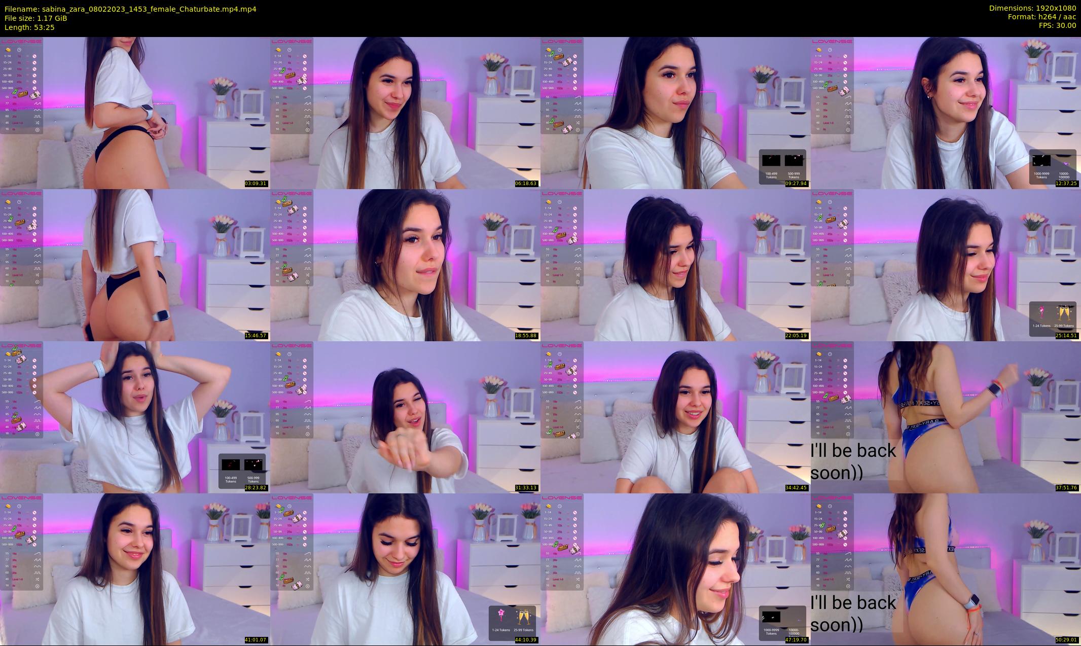 sabina_zara — 54 minute Chaturbate female cam show recording, 1080p, Feb 8, 2023