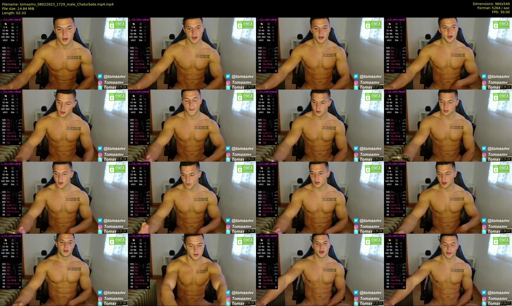 tomasmv — 3 minute Chaturbate male cam show recording, 480p, Feb 8, 2023