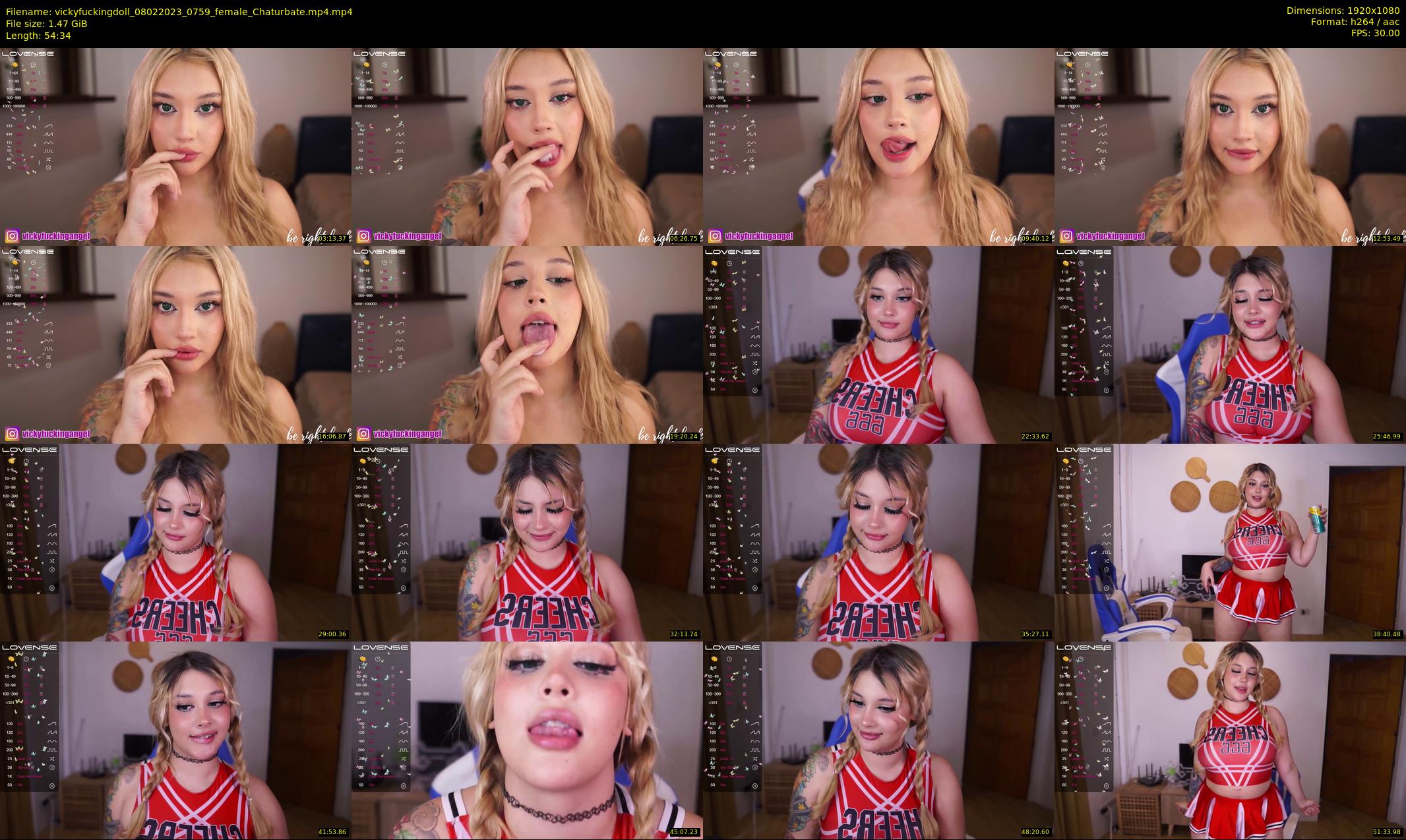 vickyfuckingdoll — 55 minute Chaturbate female cam show recording, 1080p, Feb 8, 2023