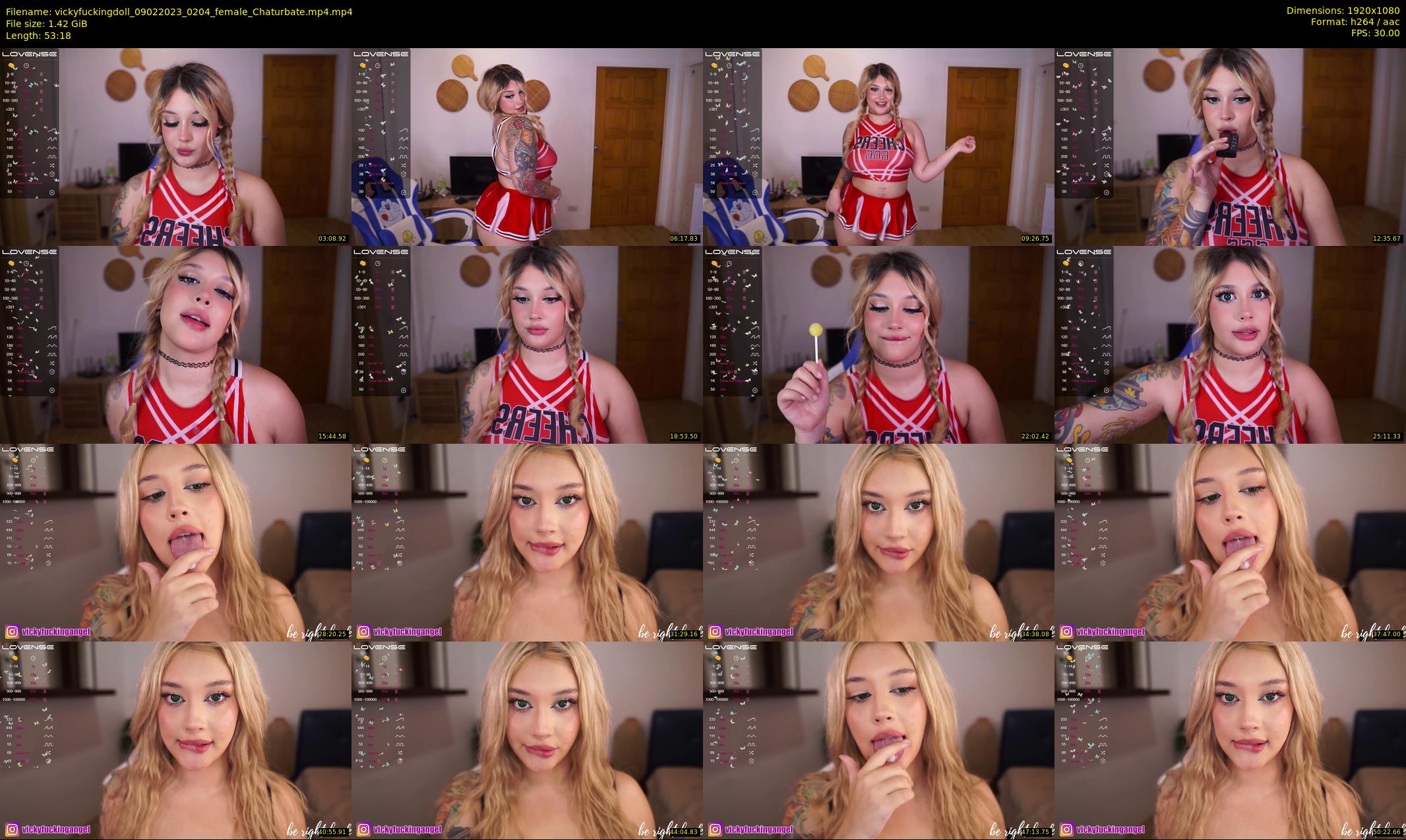 vickyfuckingdoll — 54 minute Chaturbate female cam show recording, 1080p, Feb 9, 2023