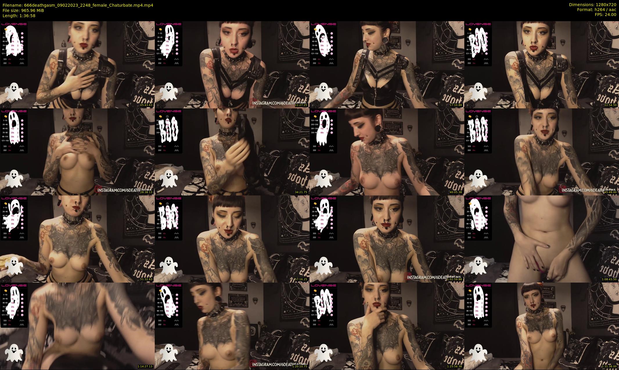 666deathgasm — 97 minute Chaturbate female cam show recording, 720p, Feb 9, 2023