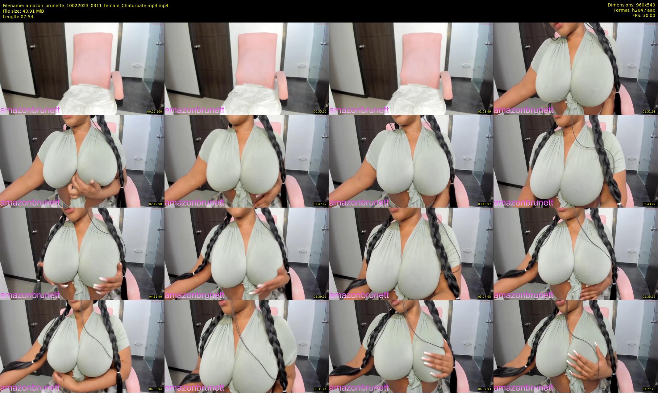 amazon_brunette — 8 minute Chaturbate female cam show recording, 480p, Feb 10, 2023