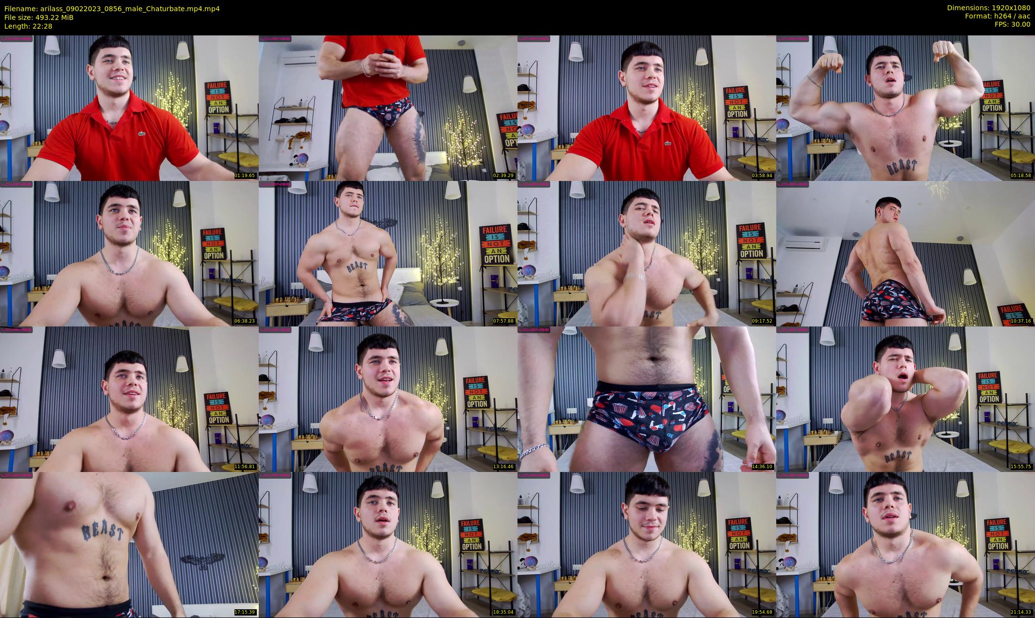 arilass — 23 minute Chaturbate male cam show recording, 1080p, Feb 9, 2023