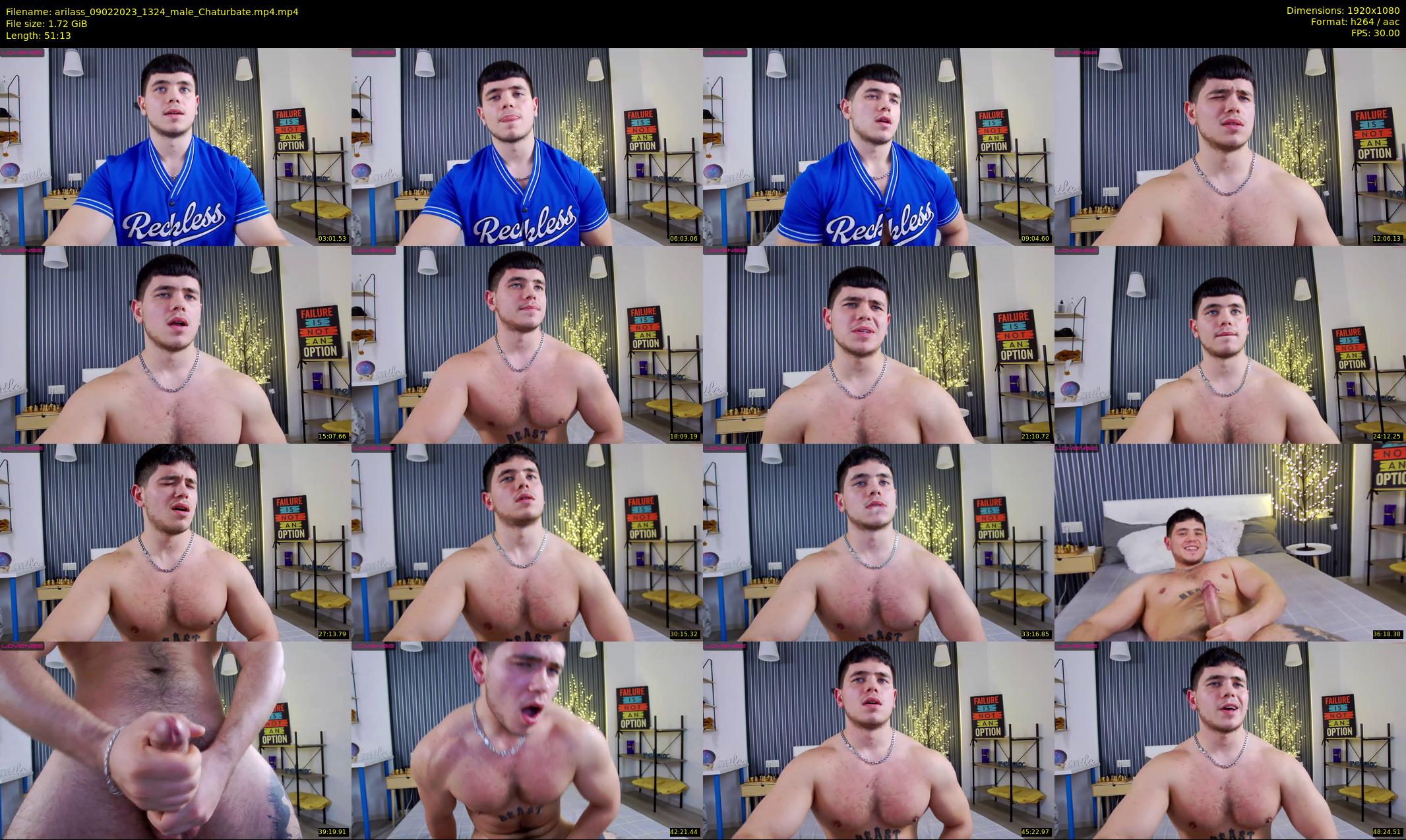 arilass — 52 minute Chaturbate male cam show recording, 1080p, Feb 9, 2023