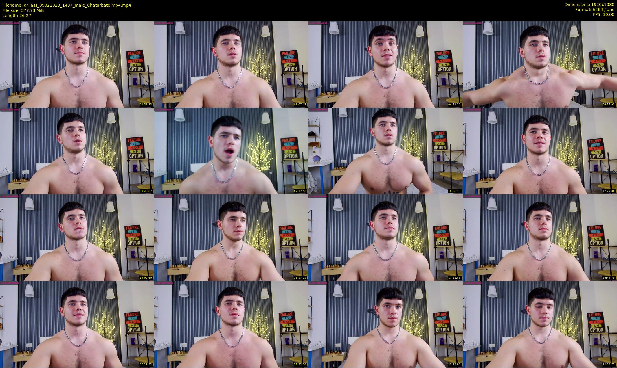 arilass — 27 minute Chaturbate male cam show recording, 1080p, Feb 9, 2023