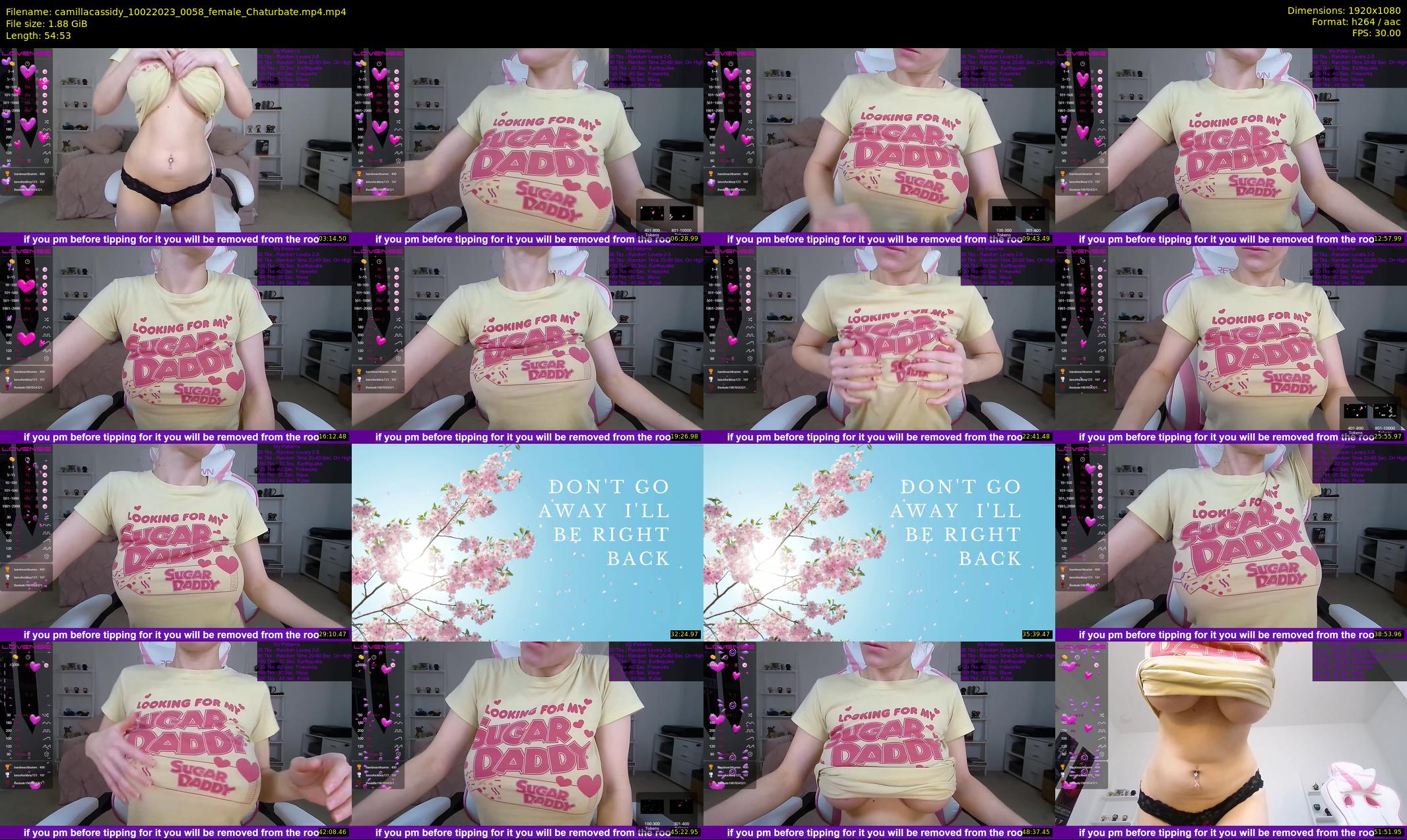 camillacassidy — 55 minute Chaturbate female cam show recording, 1080p, Feb 10, 2023