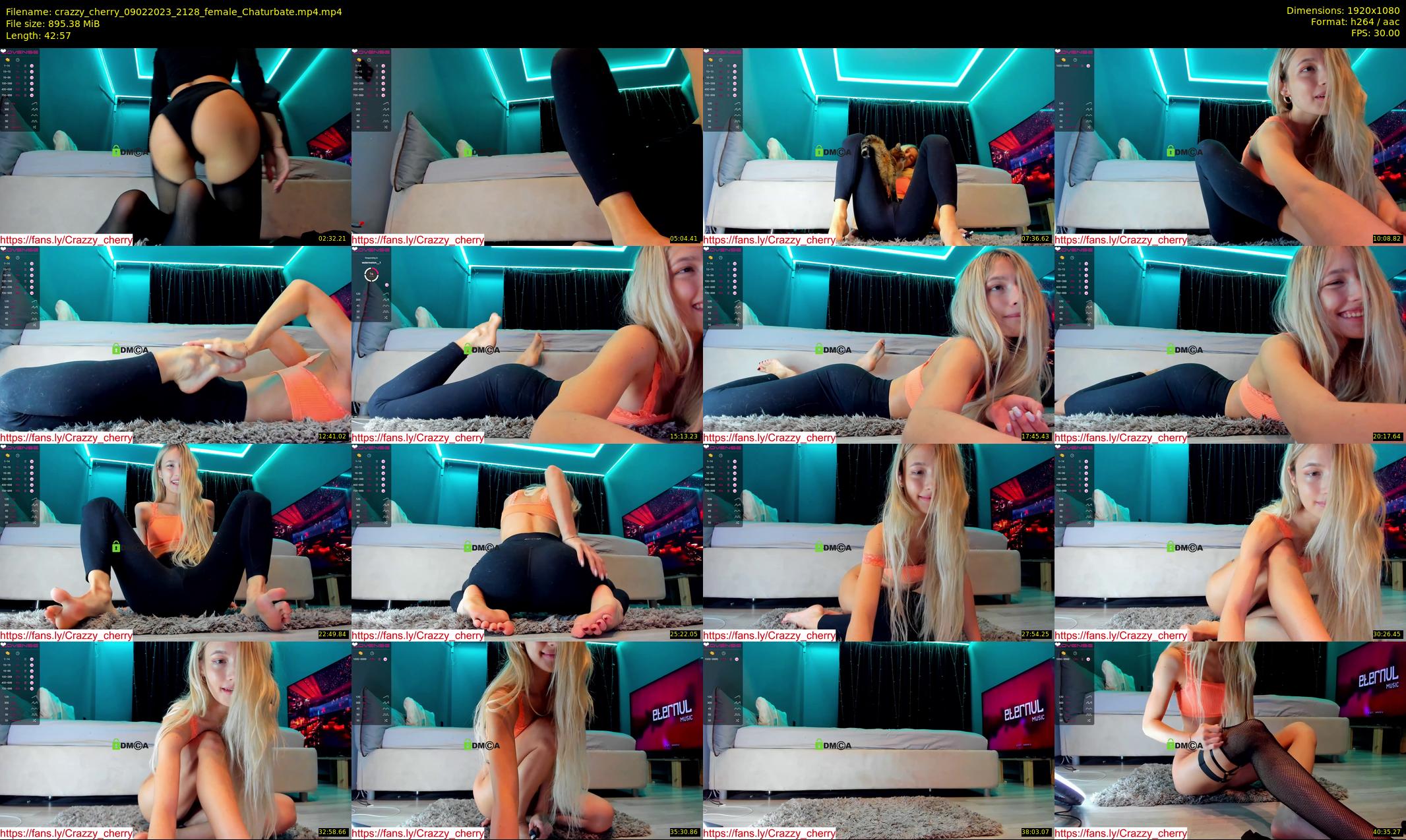 crazzy_cherry — 43 minute Chaturbate female cam show recording, 1080p, Feb 9, 2023