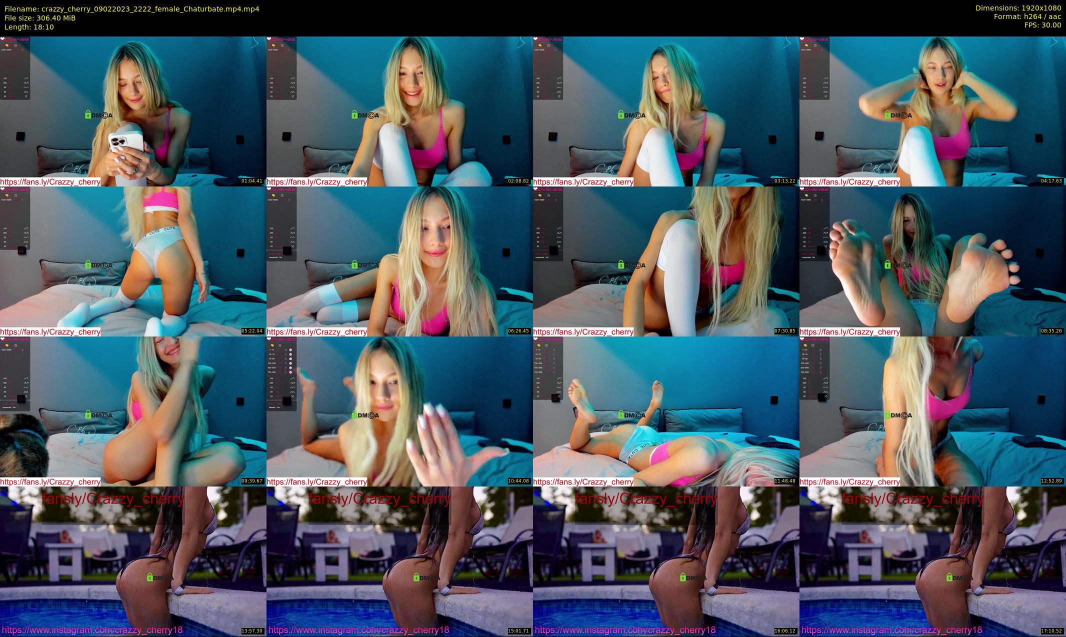 crazzy_cherry — 19 minute Chaturbate female cam show recording, 1080p, Feb 9, 2023