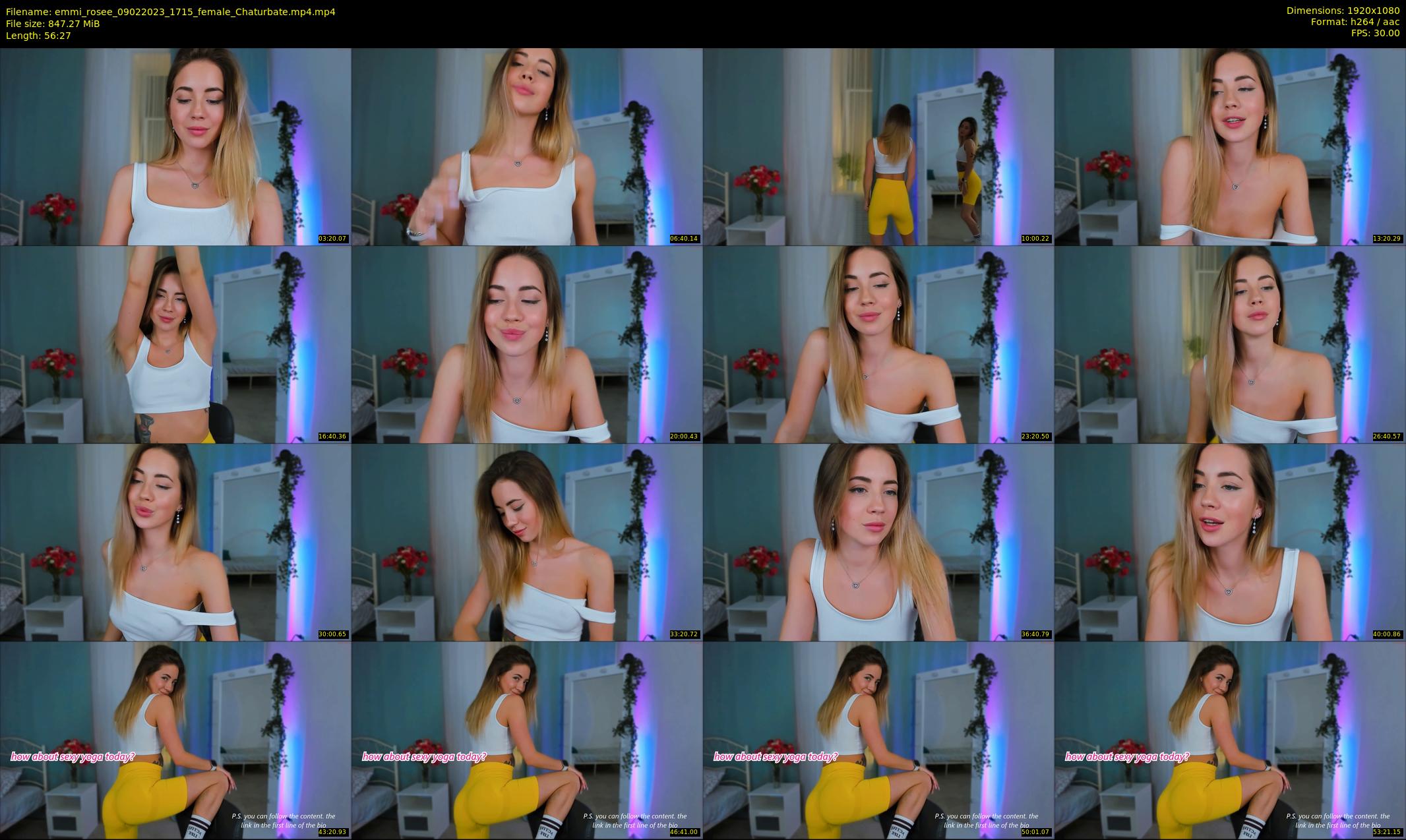 emmi_rosee — 57 minute Chaturbate female cam show recording, 1080p, Feb 9, 2023