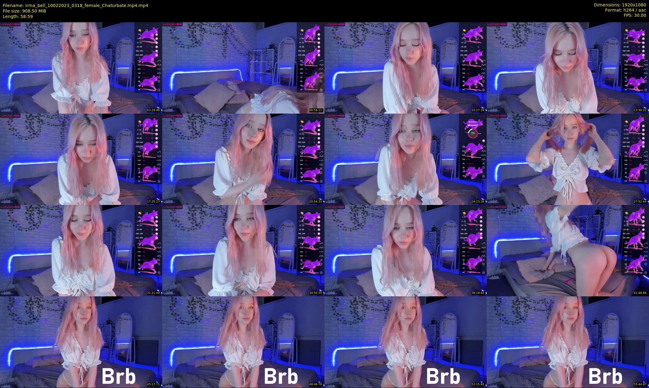 irma_bell — 59 minute Chaturbate female cam show recording, 1080p, Feb 10, 2023