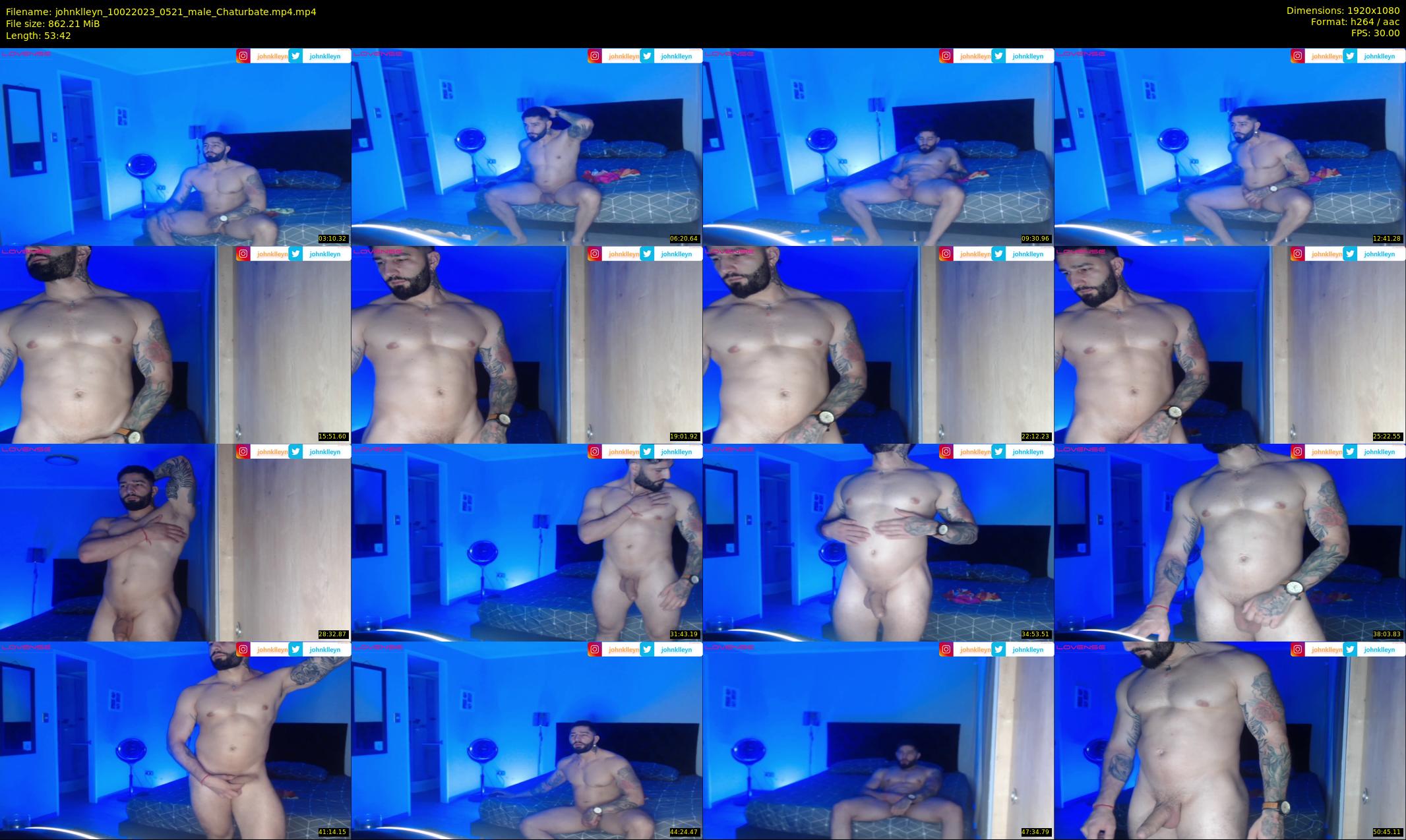 johnklleyn — 54 minute Chaturbate male cam show recording, 1080p, Feb 10, 2023