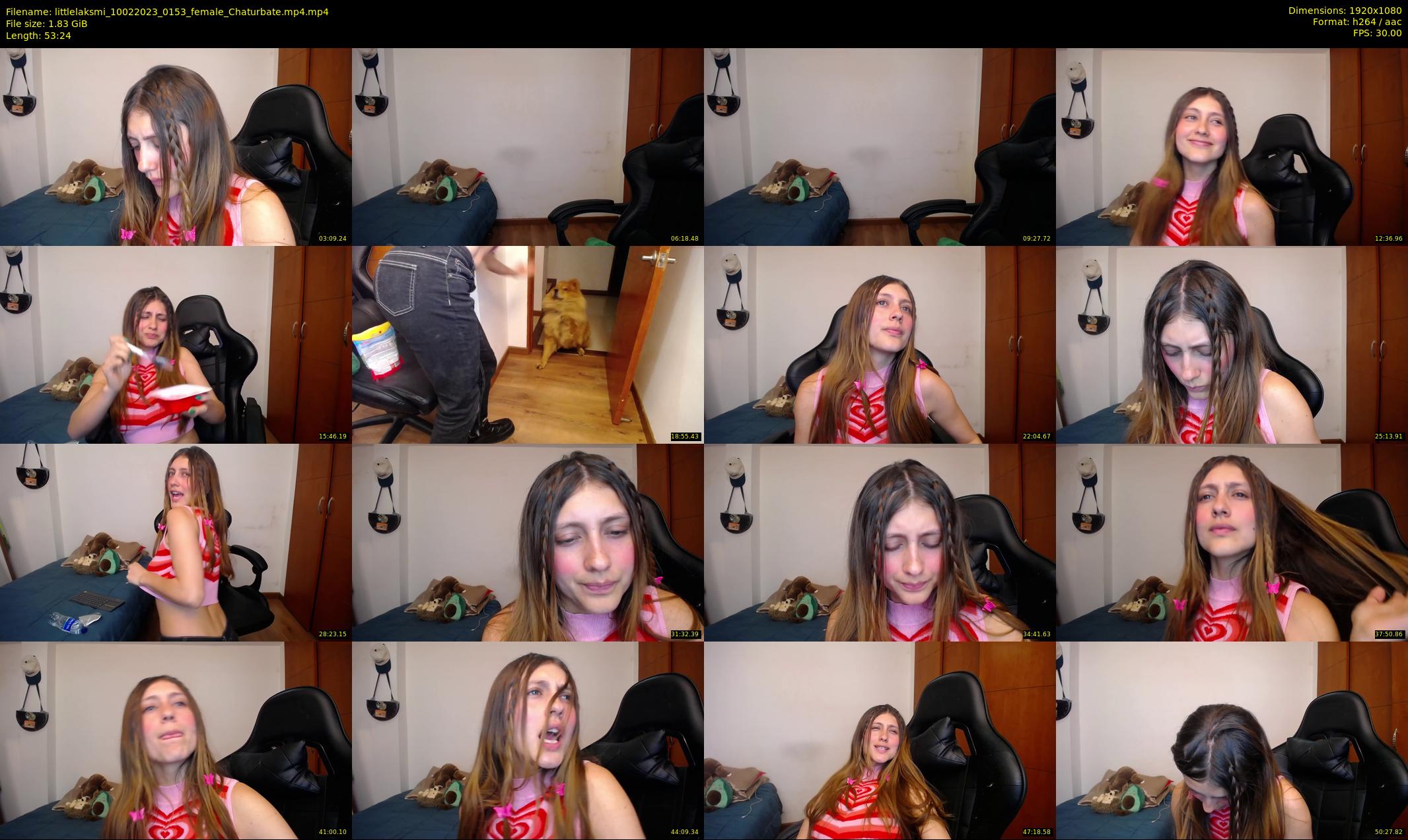 littlelaksmi — 54 minute Chaturbate female cam show recording, 1080p, Feb 10, 2023