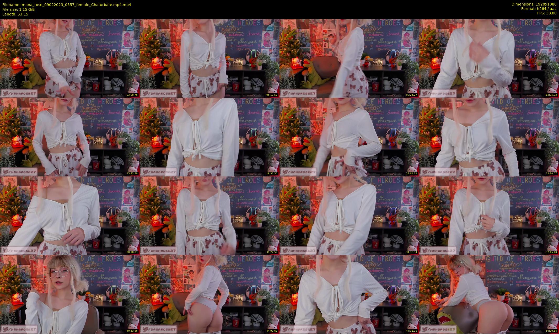 mana_rose — 54 minute Chaturbate female cam show recording, 1080p, Feb 9, 2023