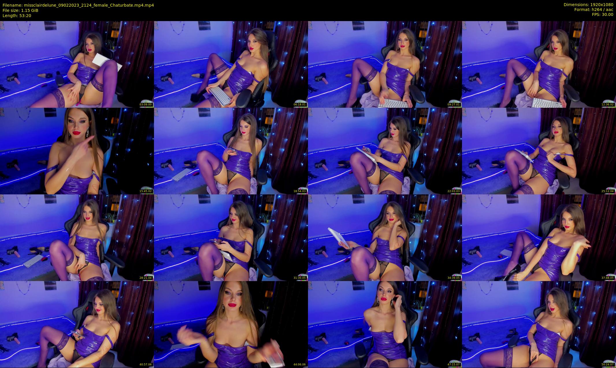 missclairdelune — 54 minute Chaturbate female cam show recording, 1080p, Feb 9, 2023