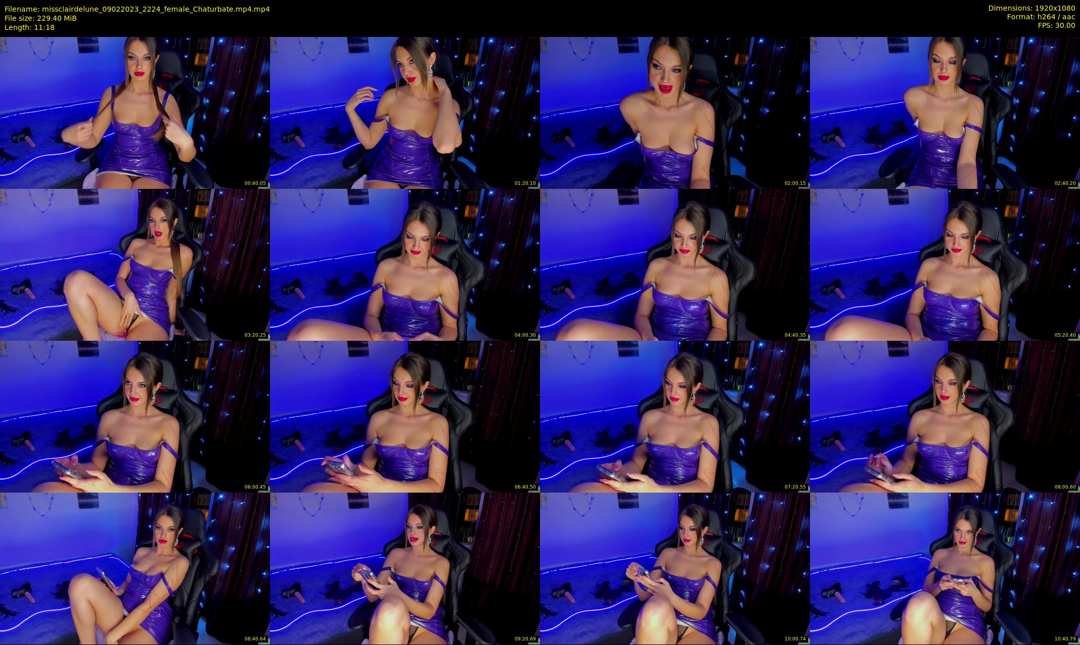 missclairdelune — 12 minute Chaturbate female cam show recording, 1080p, Feb 9, 2023