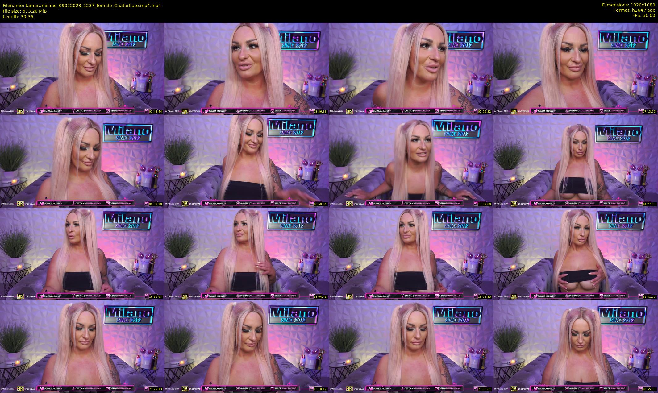 tamaramilano — 31 minute Chaturbate female cam show recording, 1080p, Feb 9, 2023