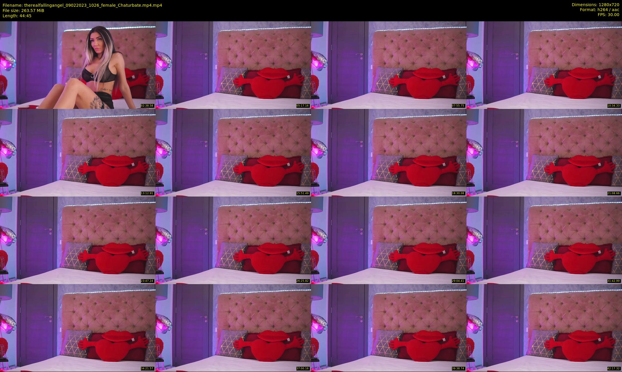 therealfallingangel — 45 minute Chaturbate female cam show recording, 720p, Feb 9, 2023
