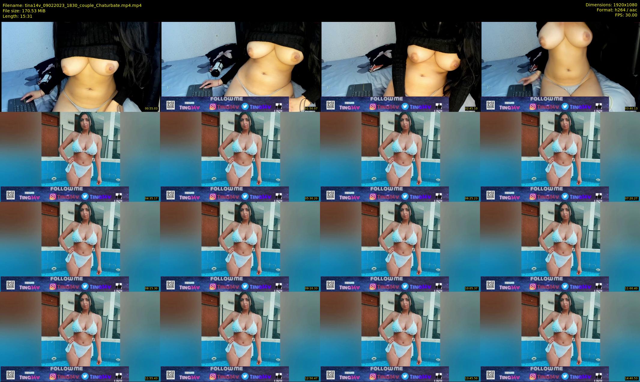 tina14v — 16 minute Chaturbate couple cam show recording, 1080p, Feb 9, 2023