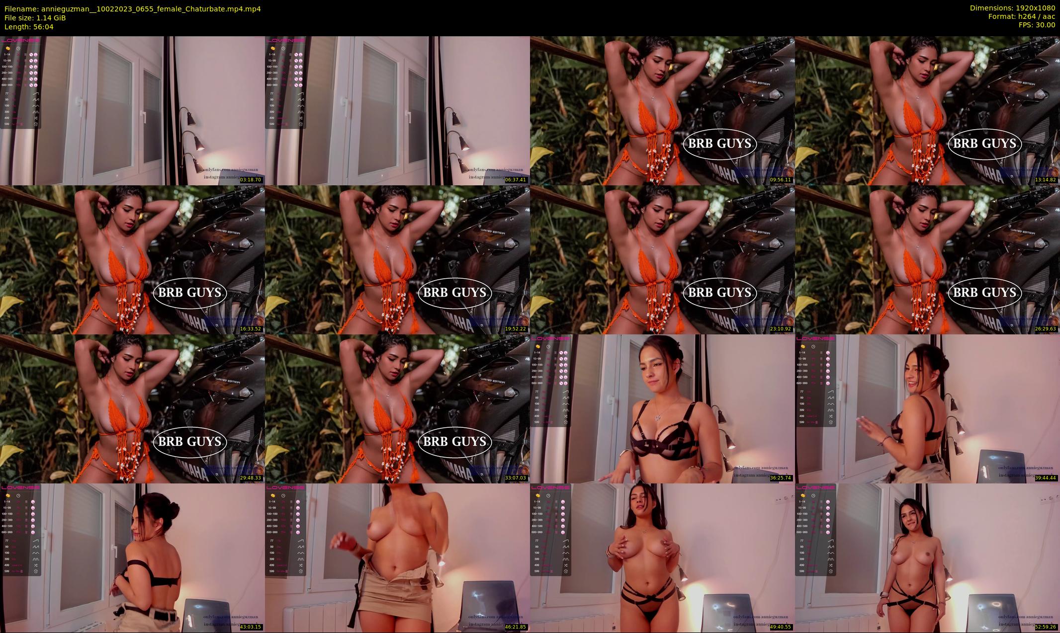 annieguzman_ — 57 minute Chaturbate female cam show recording, 1080p, Feb 10, 2023