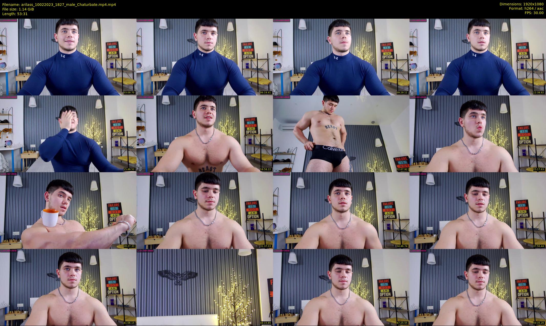 arilass — 54 minute Chaturbate male cam show recording, 1080p, Feb 10, 2023