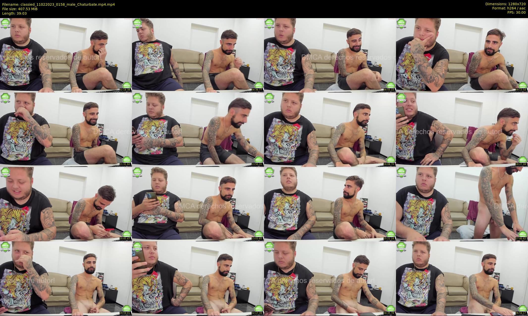classied — 40 minute Chaturbate male cam show recording, 720p, Feb 11, 2023