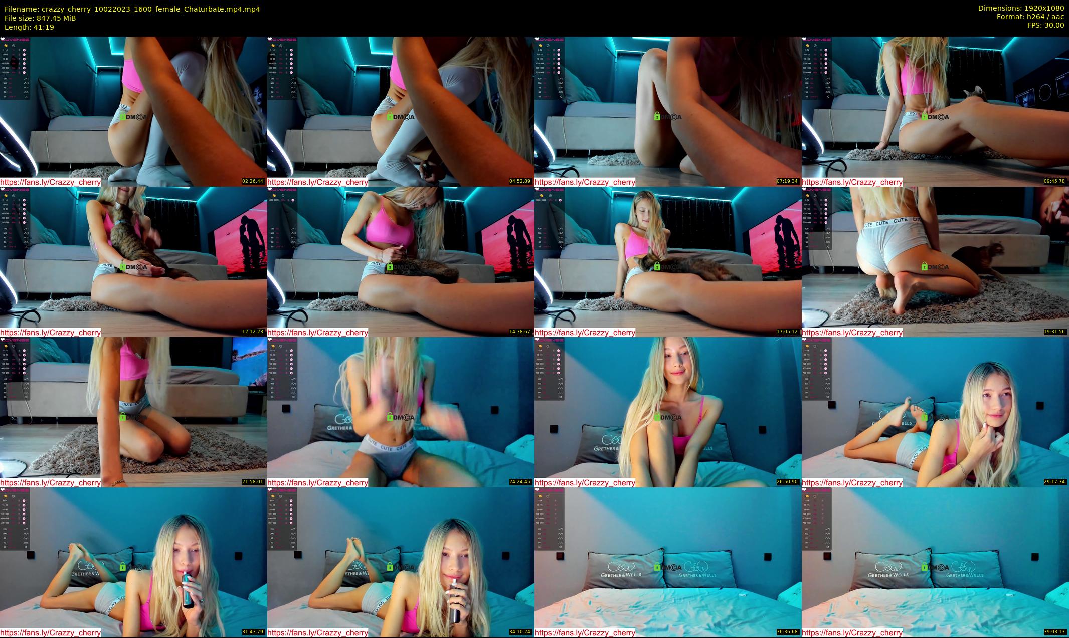 crazzy_cherry — 42 minute Chaturbate female cam show recording, 1080p, Feb 10, 2023