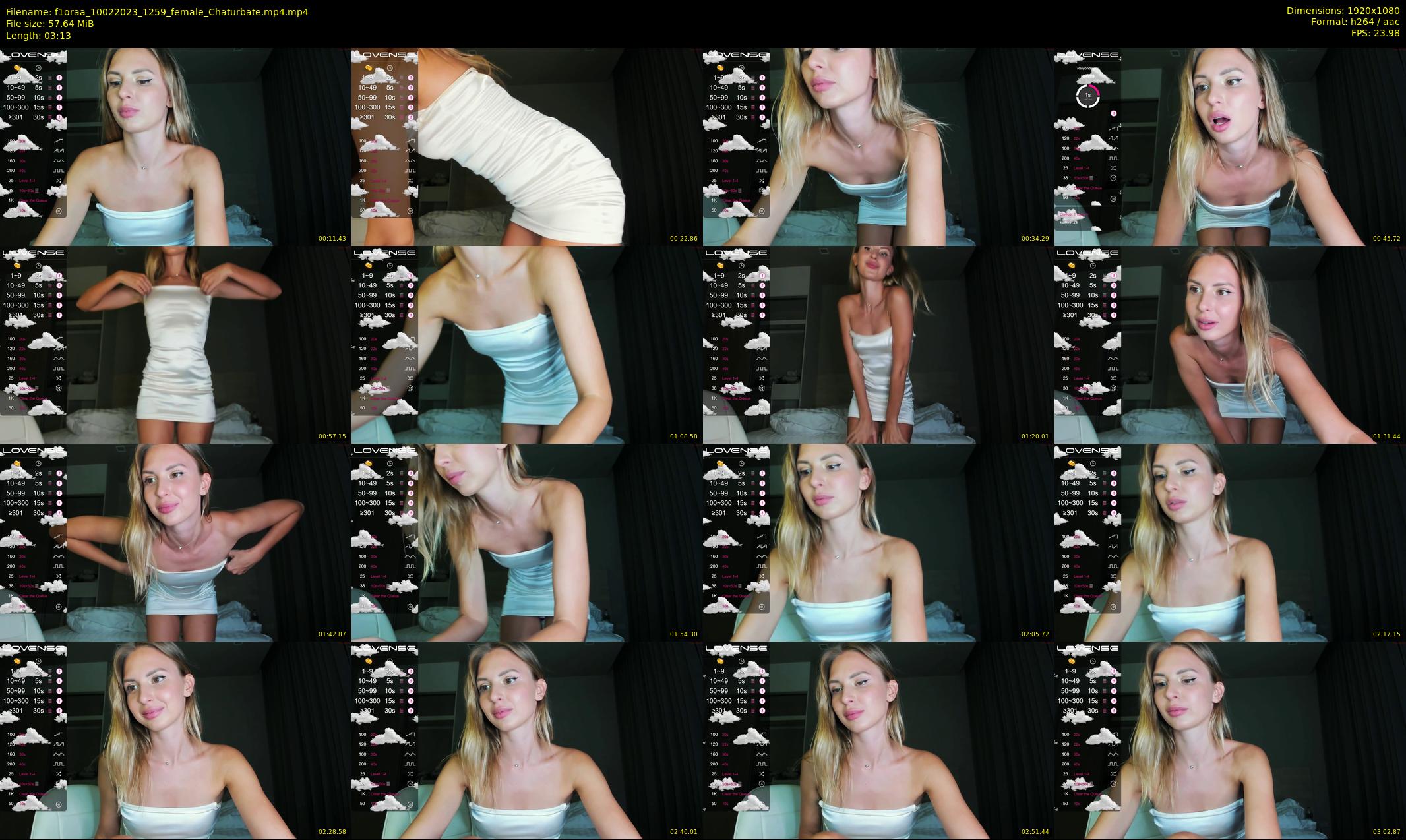 f1oraa — 4 minute Chaturbate female cam show recording, 1080p, Feb 10, 2023