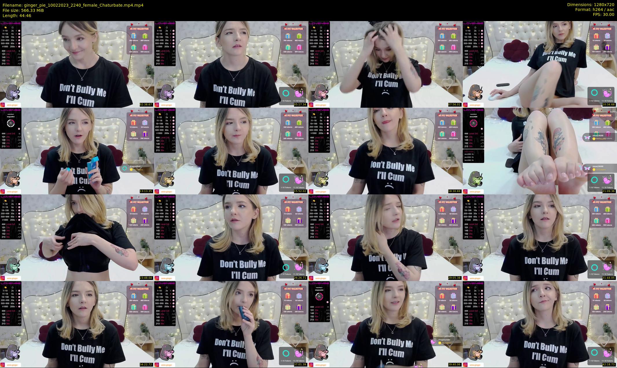 ginger_pie — 45 minute Chaturbate female cam show recording, 720p, Feb 10, 2023