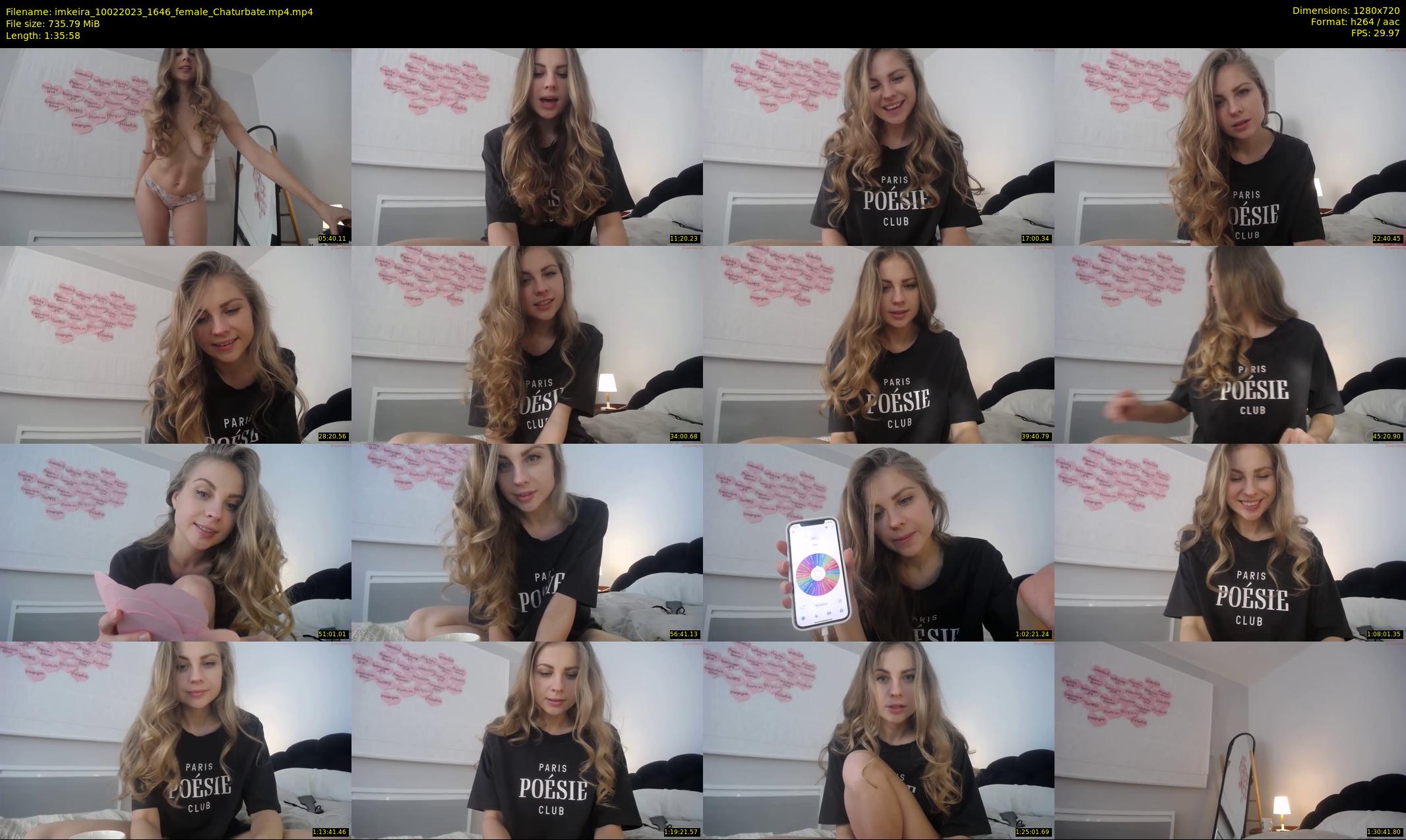 imkeira — 96 minute Chaturbate female cam show recording, 720p, Feb 10, 2023
