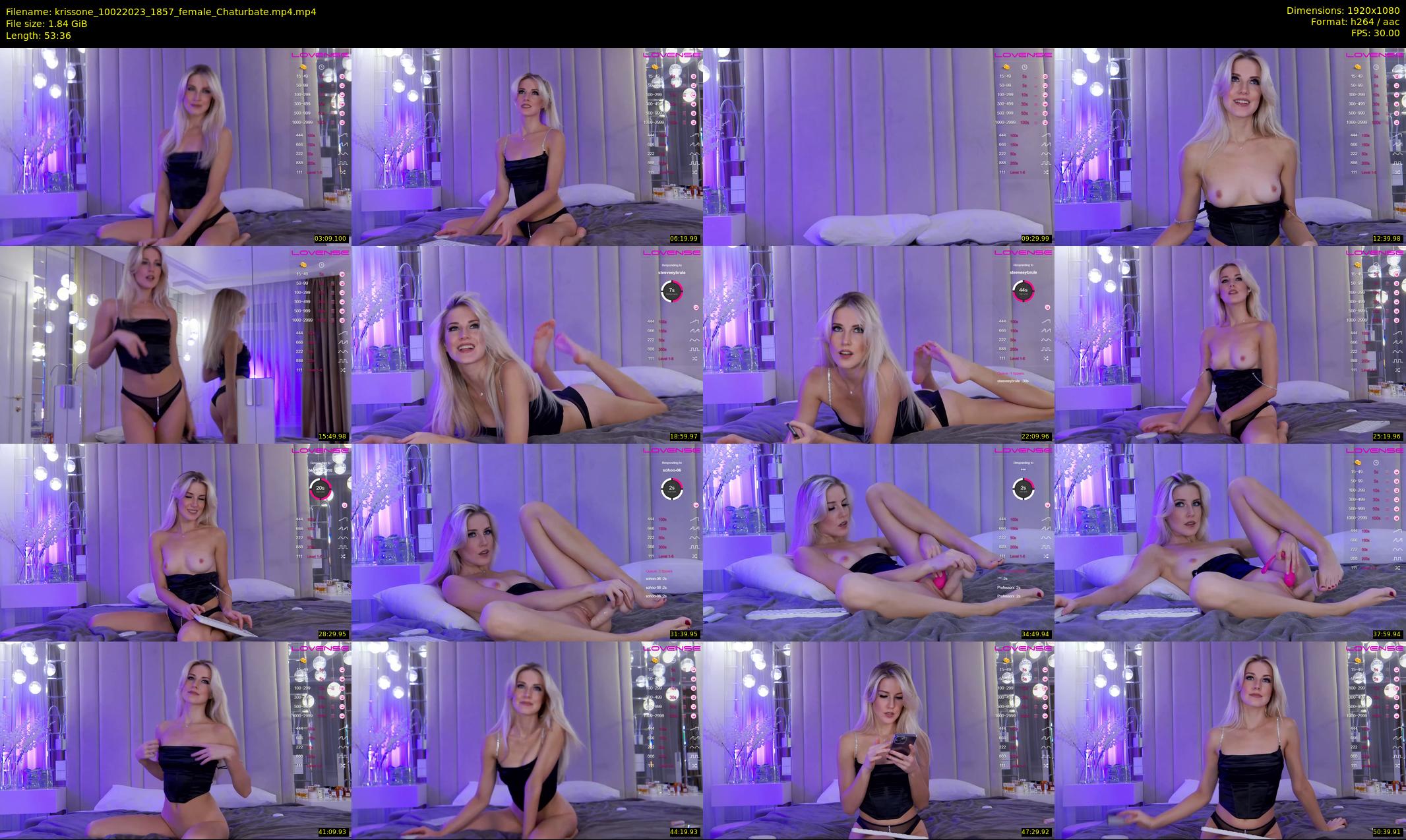 krissone — 54 minute Chaturbate female cam show recording, 1080p, Feb 10, 2023