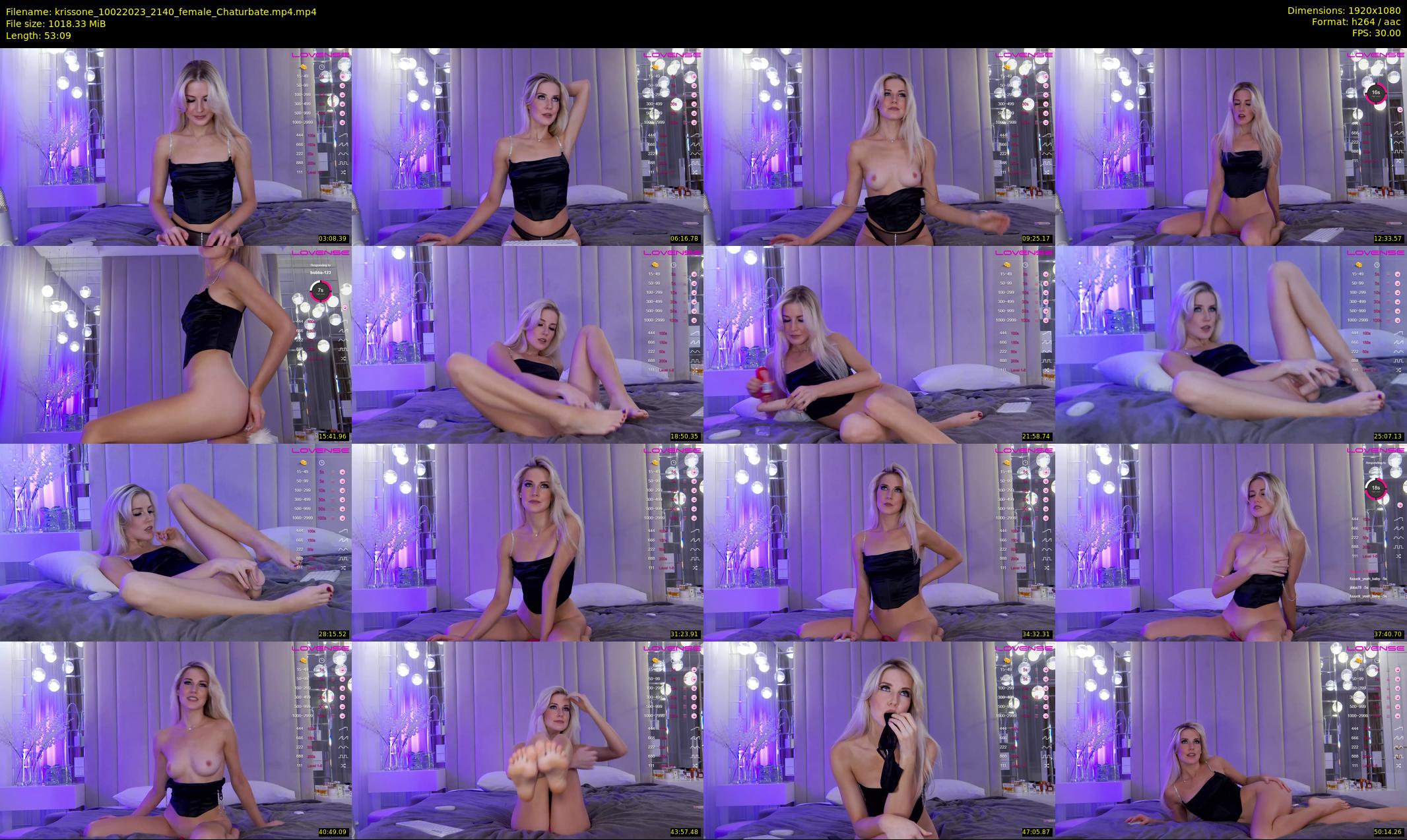 krissone — 54 minute Chaturbate female cam show recording, 1080p, Feb 10, 2023