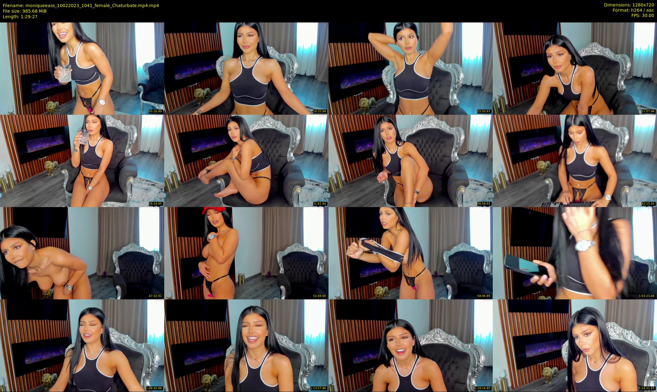 moniqueeass — 90 minute Chaturbate female cam show recording, 720p, Feb 10, 2023